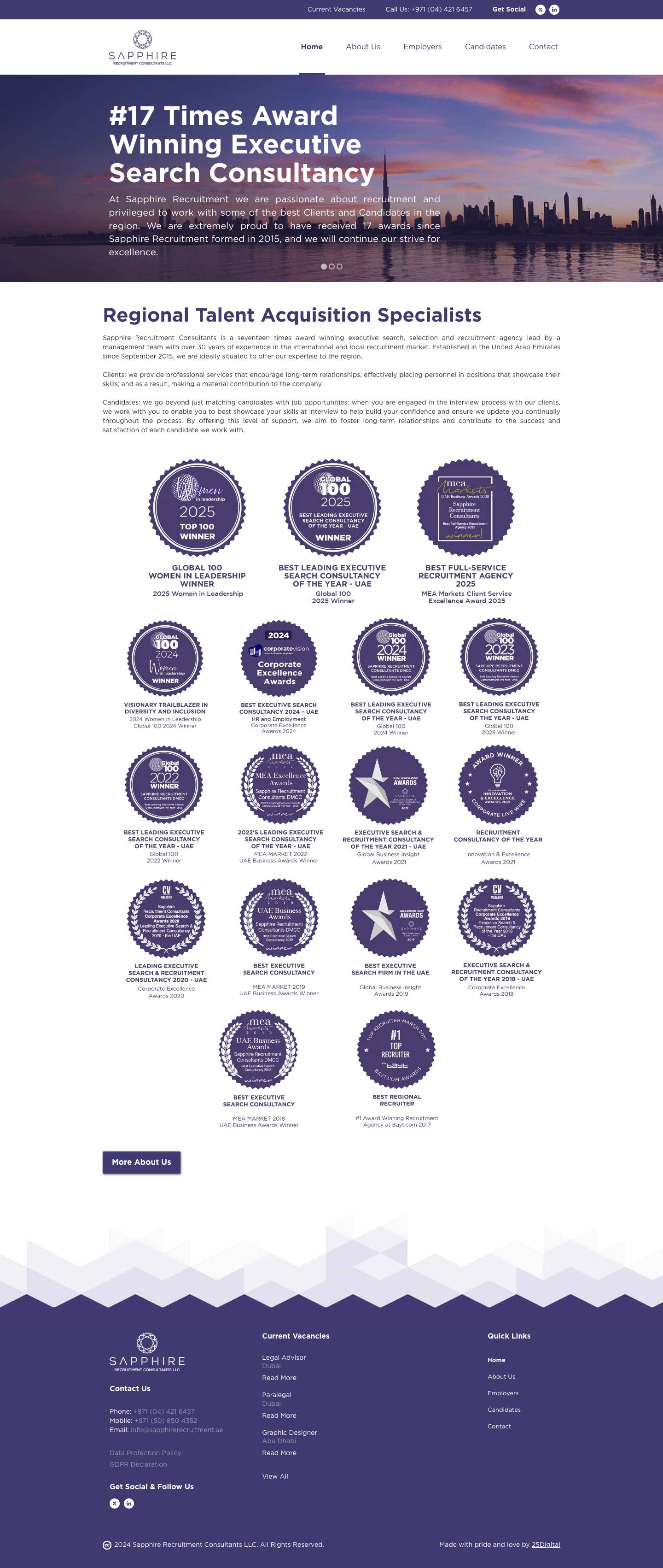 Sapphire Recruitment Consultants - Full Screenshot