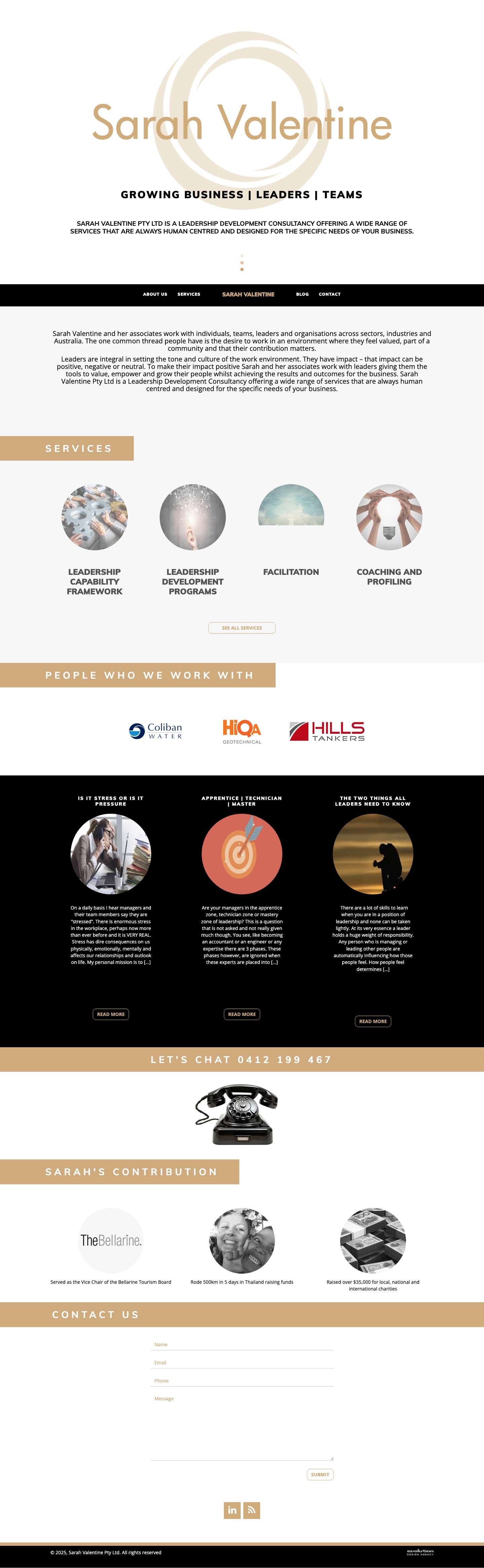 Sarah Valentine - Coach, Behavioural Profiler and Keynote Speaker - Full Screenshot