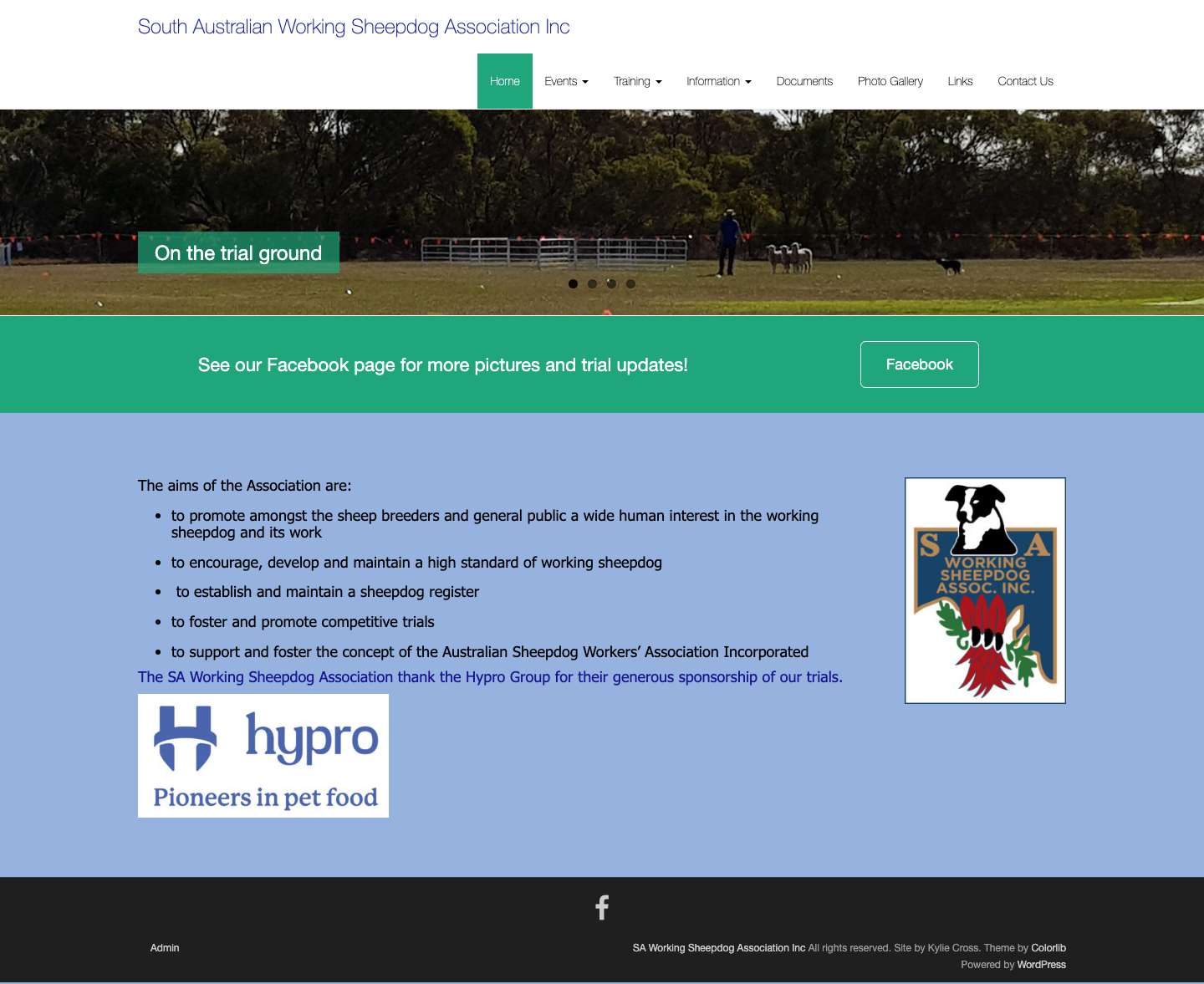 South Australian Working Sheepdog Association - Full Screenshot