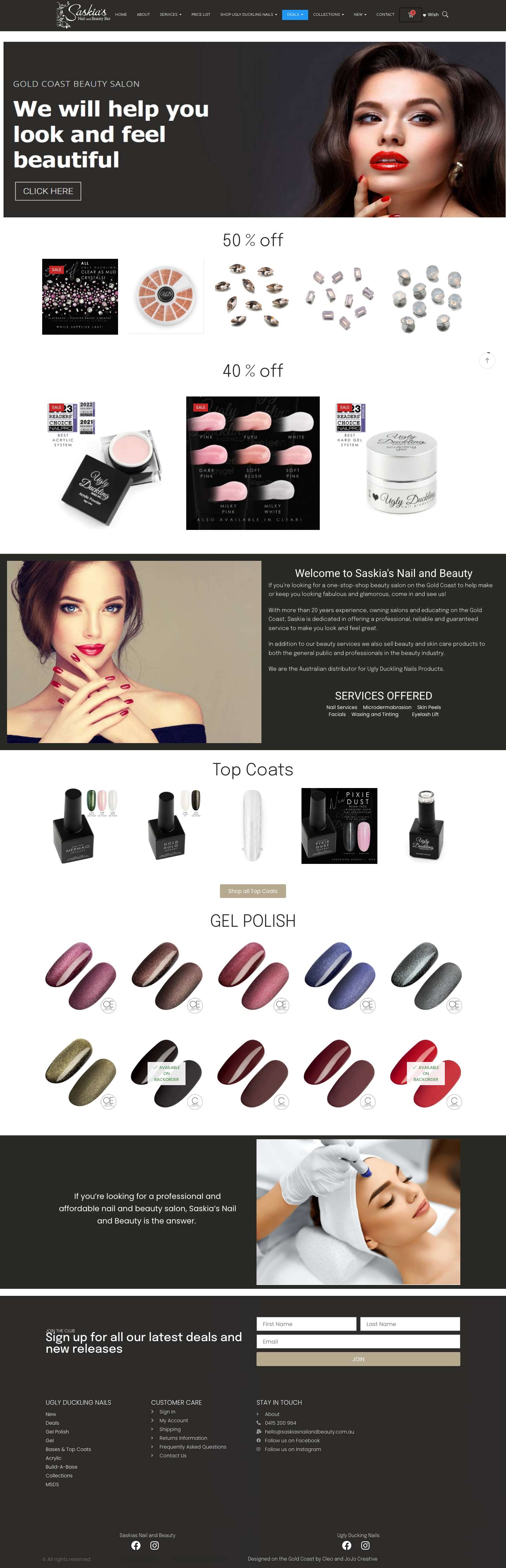 Home | Saskia's Nail and Beauty - Full Screenshot