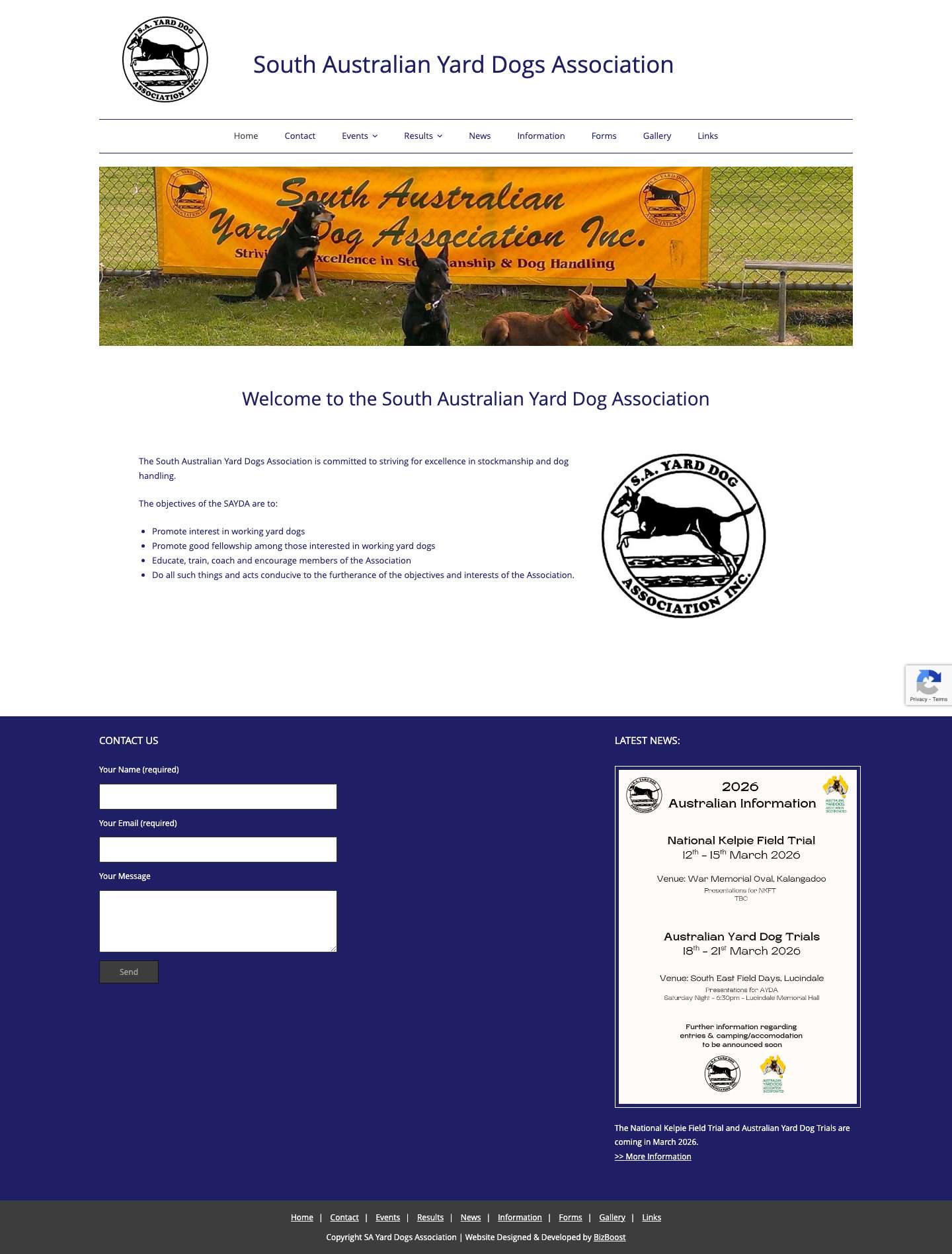 South Australian Yard Dogs Association | SAYDA - Full Screenshot