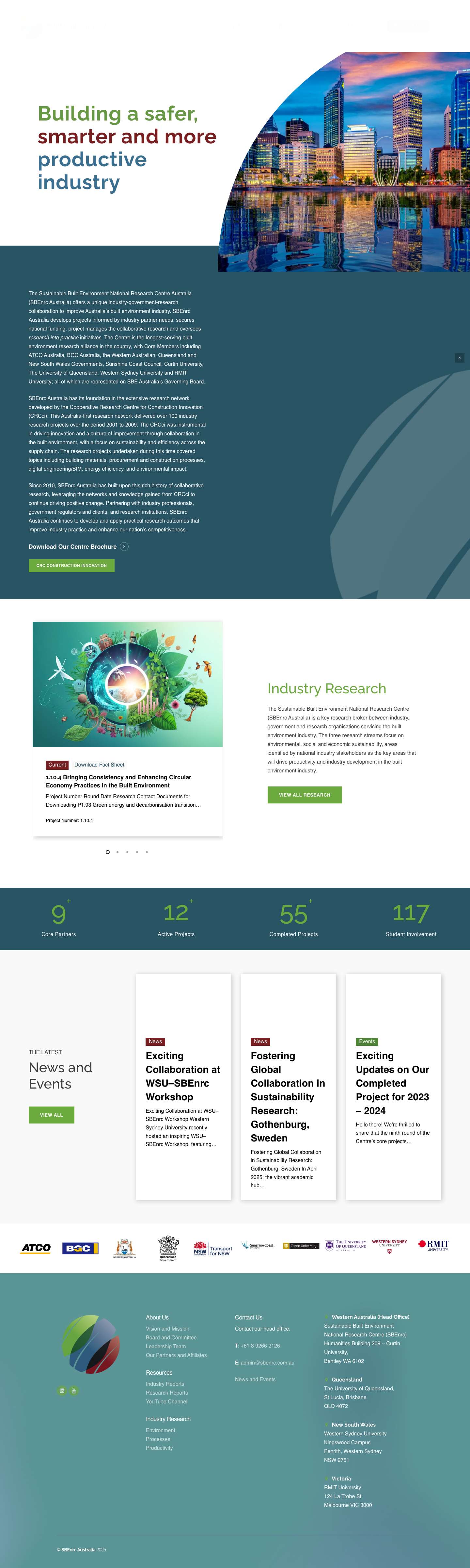 Sustainable Built Environment National Research Centre - Full Screenshot