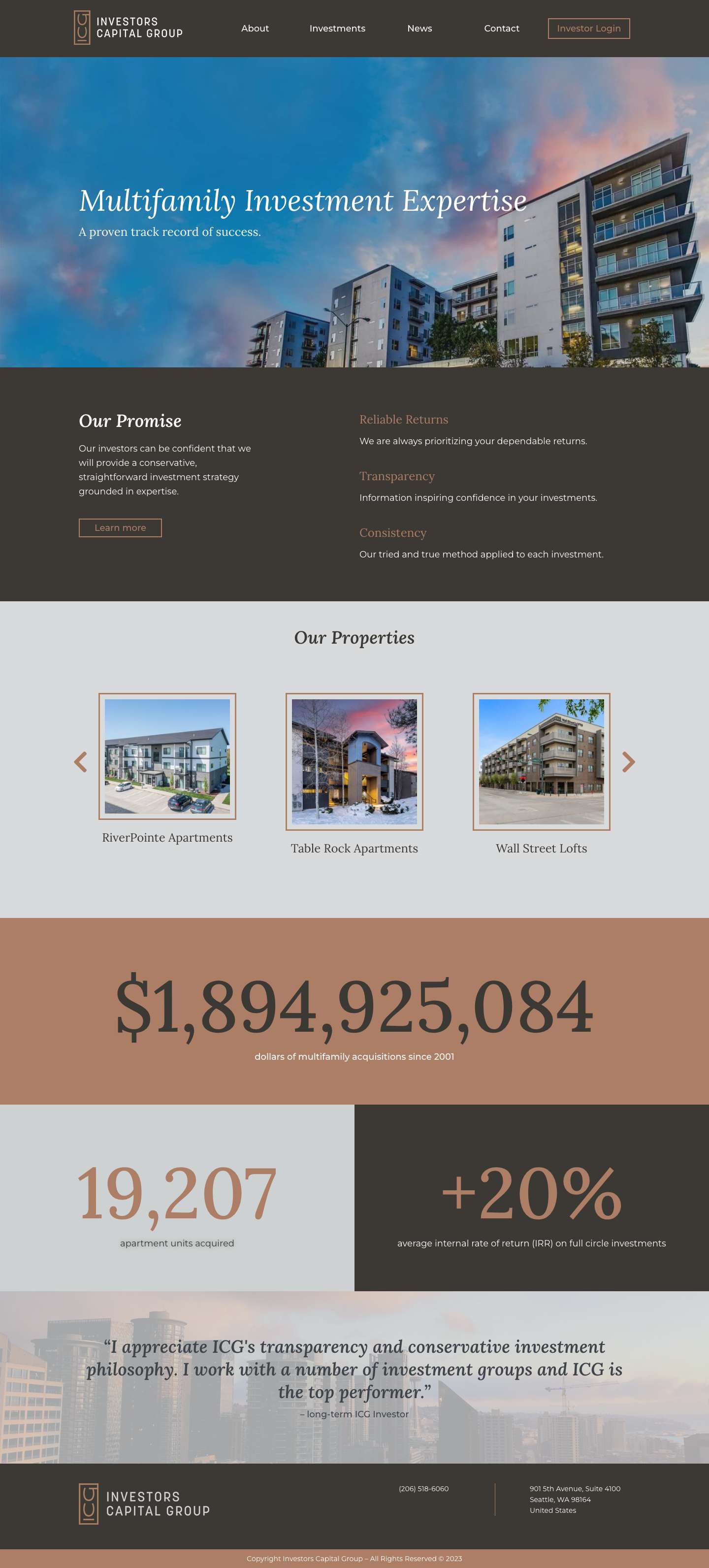 Home | Investors Capital Group - Full Screenshot