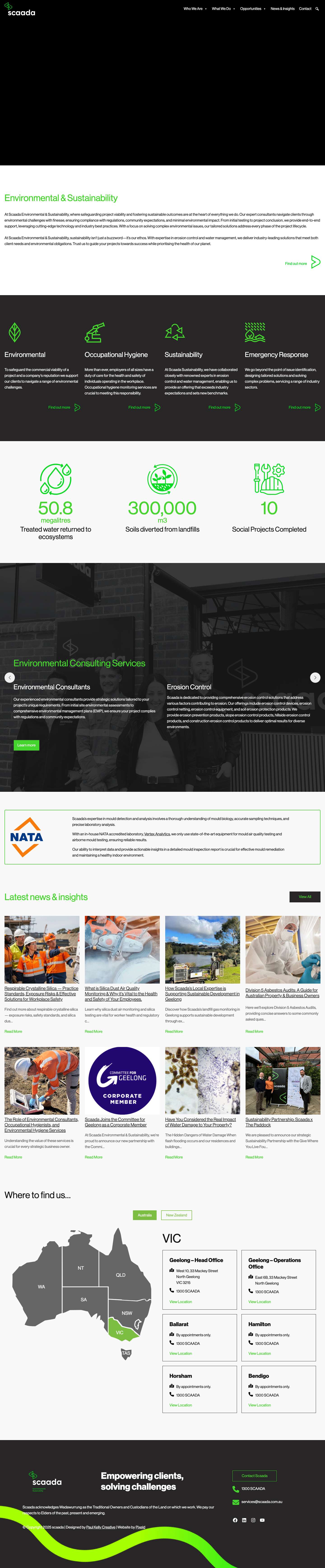 Environmental Consultant Services | Scaada - Full Screenshot