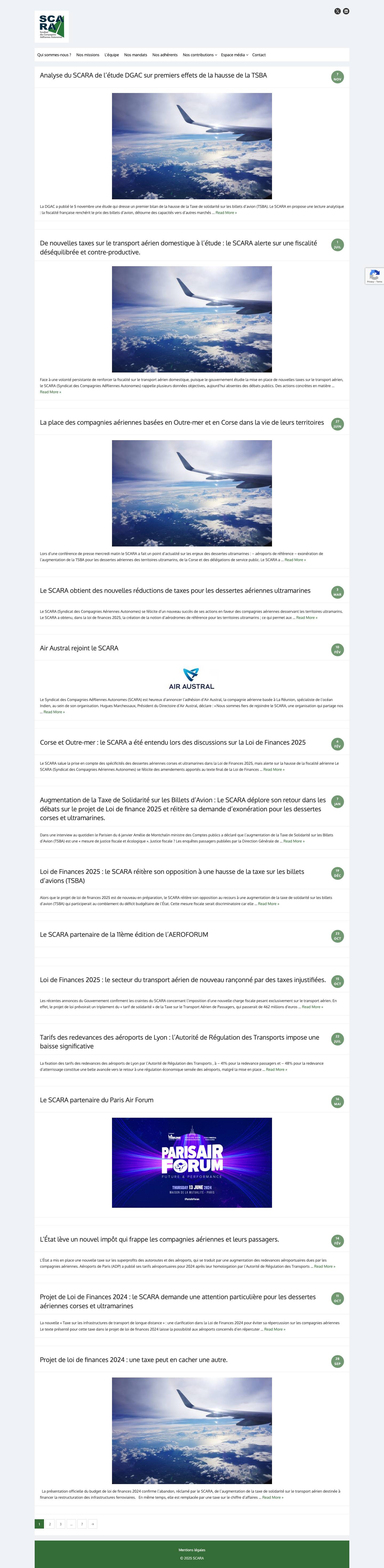 SCARA - Syndicat des Compagnies AéRiennes Autonomes - Full Screenshot