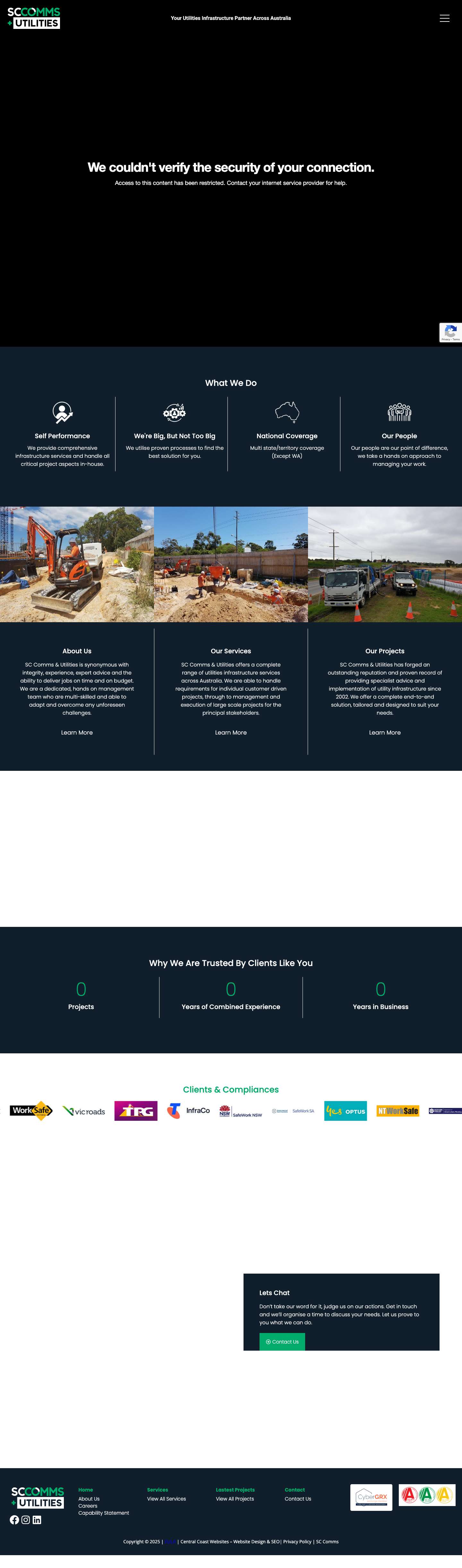 Your Utilities Infrastructure Partner Across Australia - Full Screenshot