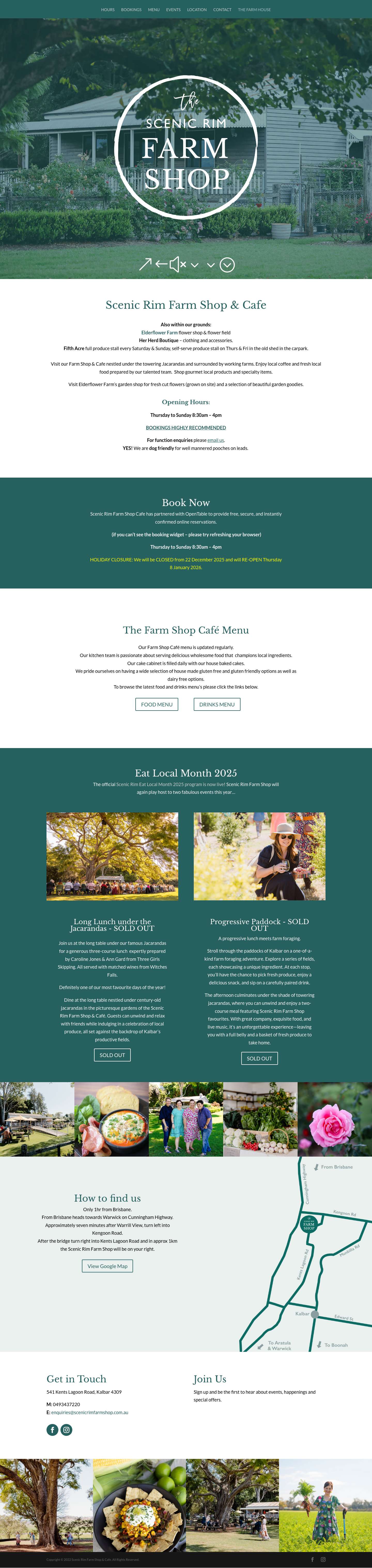 Home - Scenic Rim Farm Shop - Full Screenshot