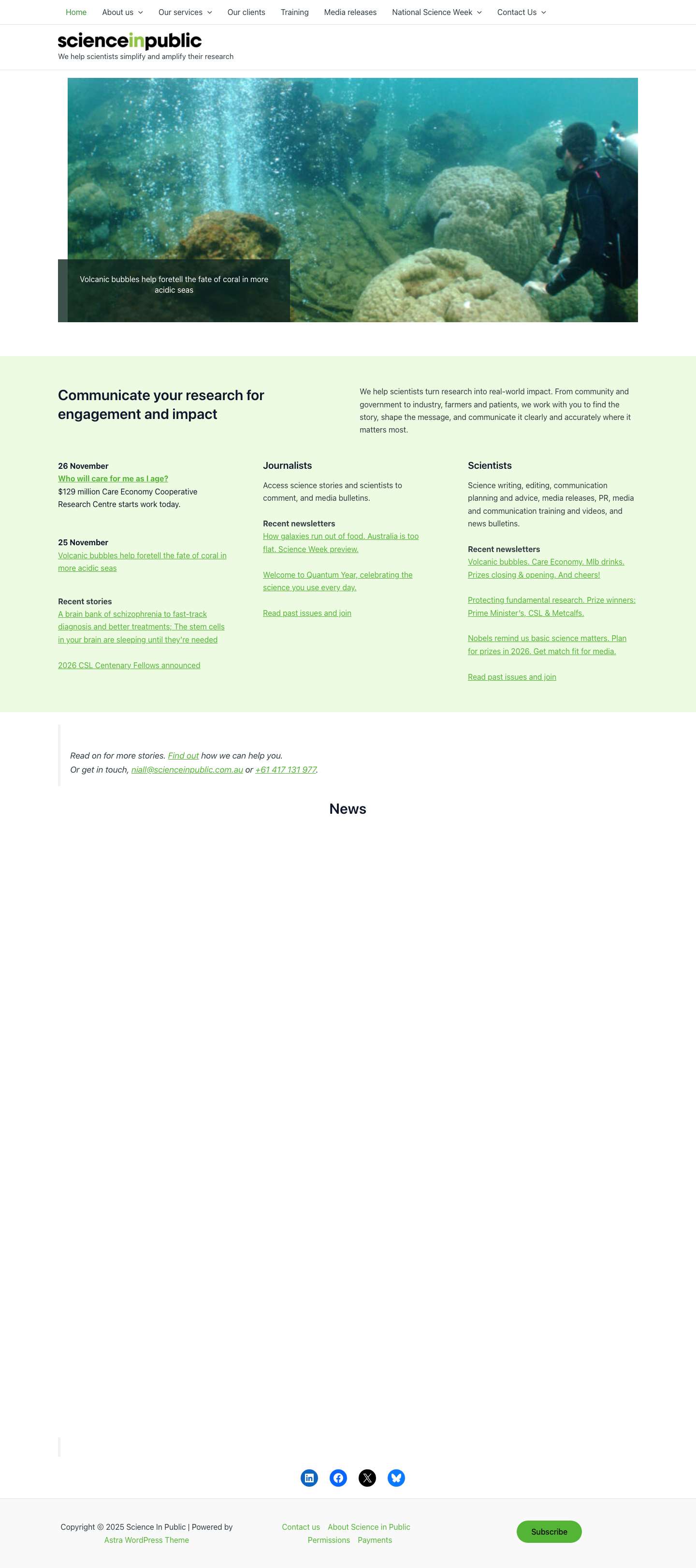 Science In Public – We help scientists simplify and amplify their research - Full Screenshot