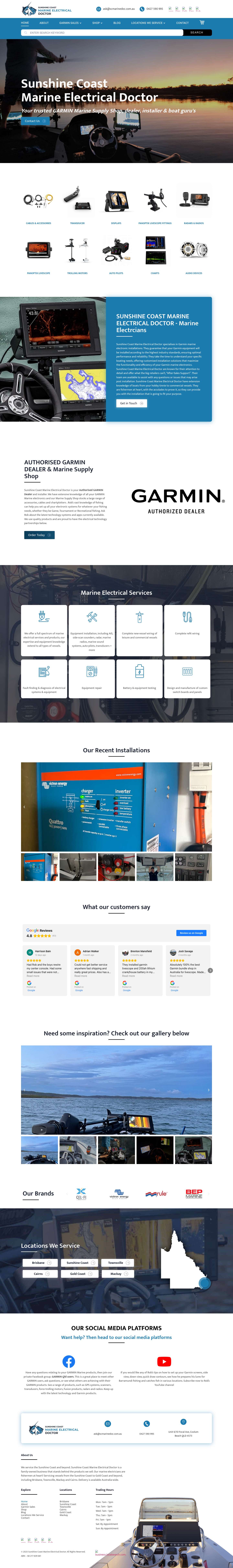 Garmin Marine | Sunshine Coast Marine Electrical Doctor - Full Screenshot