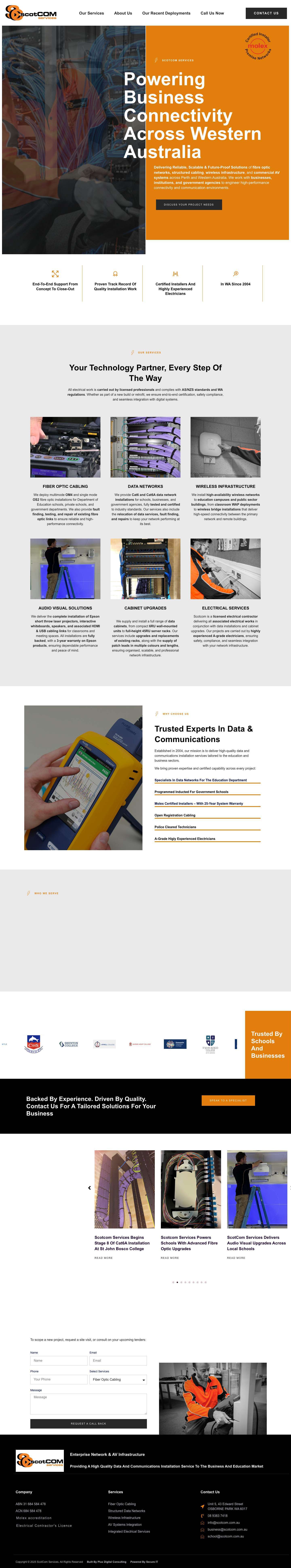 Fibre Optic Cabling, Data Network, Wireless Access Point - Full Screenshot
