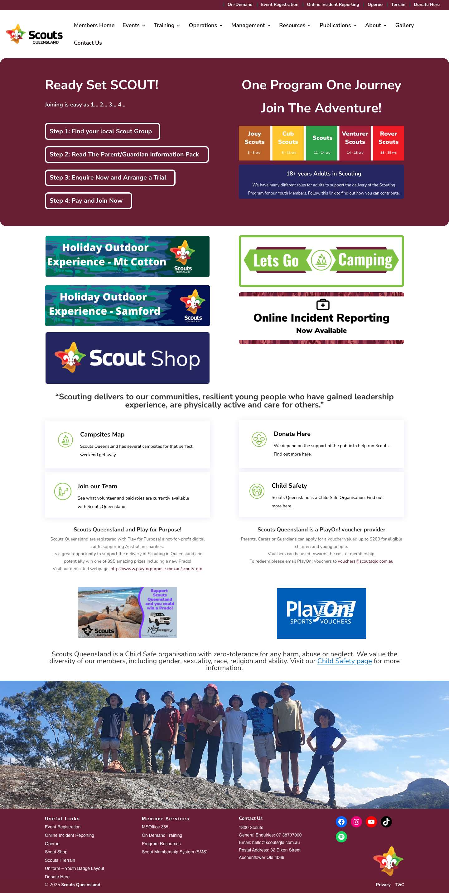 Scouts Queensland | Join the Adventure - Full Screenshot