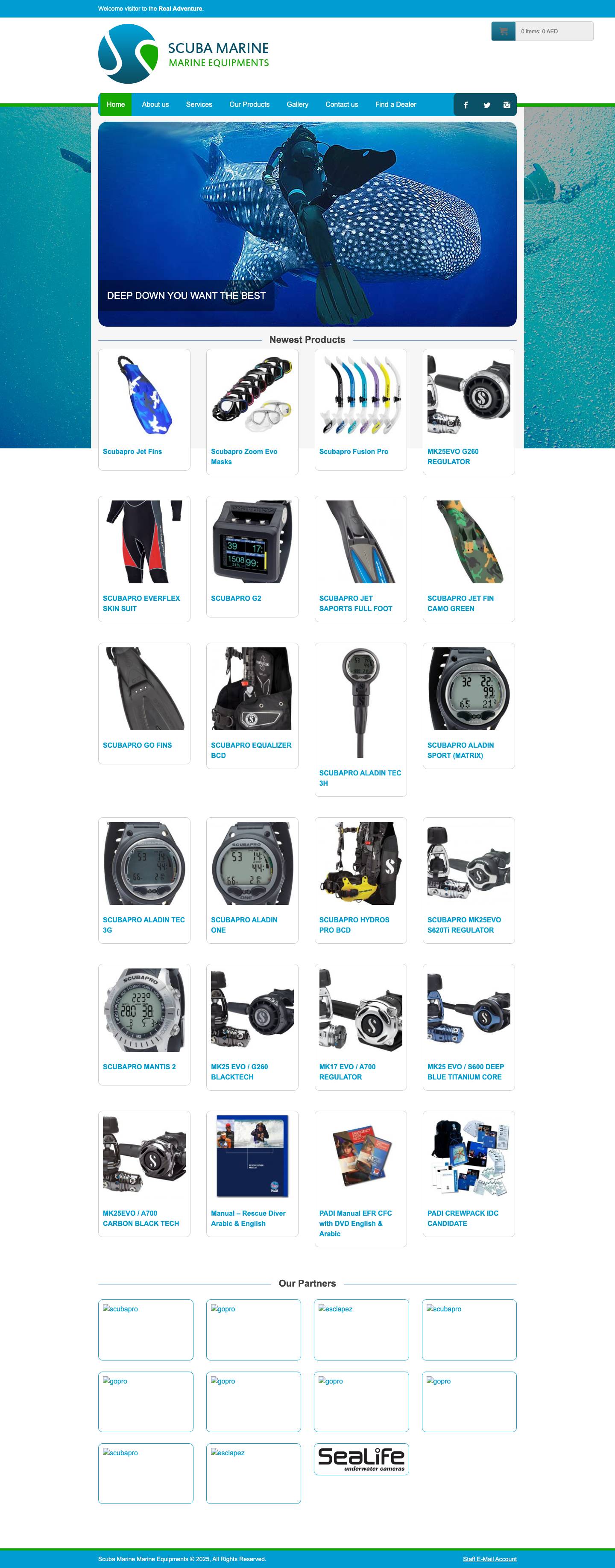 Scuba Marine – Marine Equipments in UAE - Full Screenshot