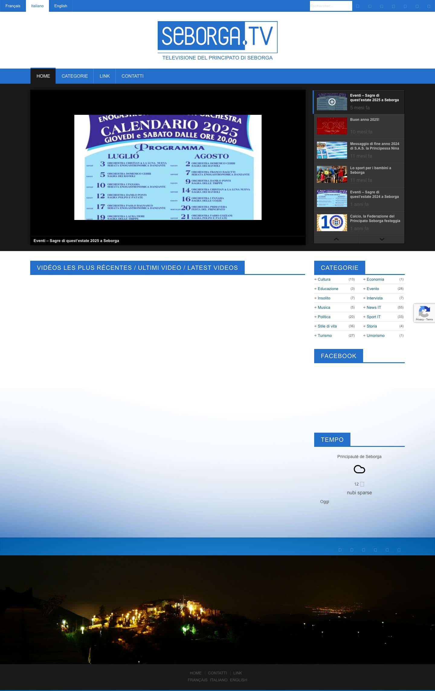 Seborga TV | Televisione del Principato di Seborga - Full Screenshot