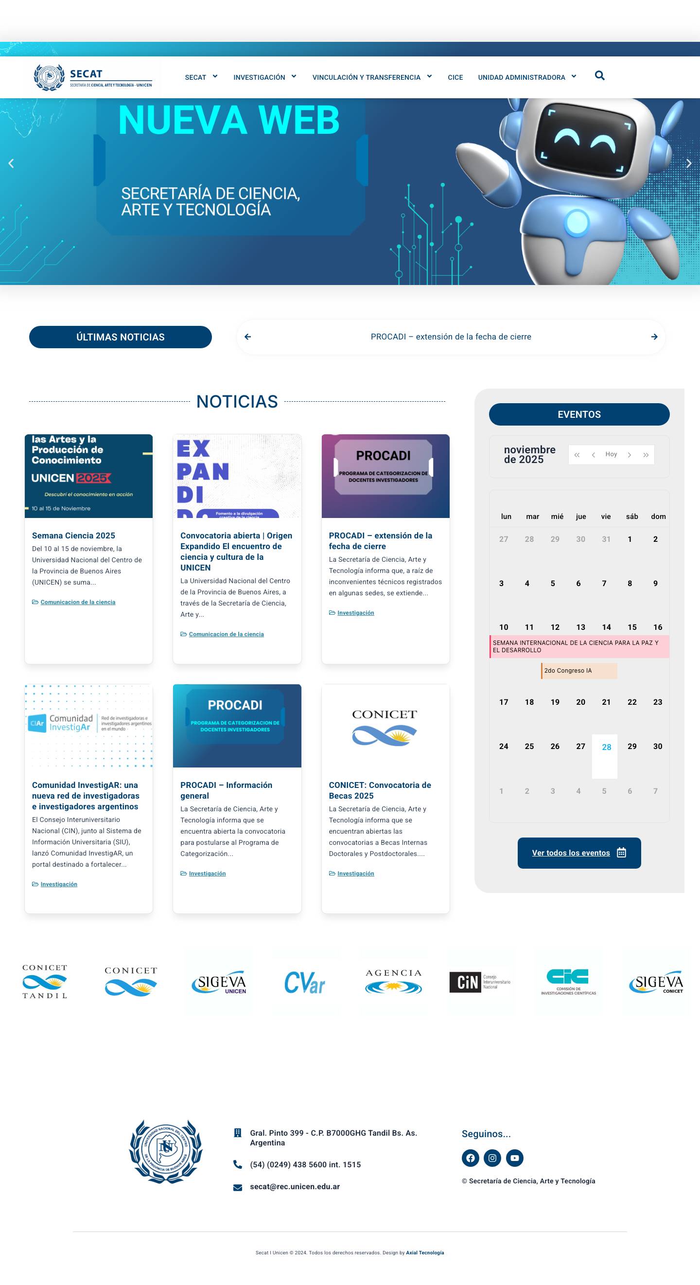 Secat I Unicen - Full Screenshot