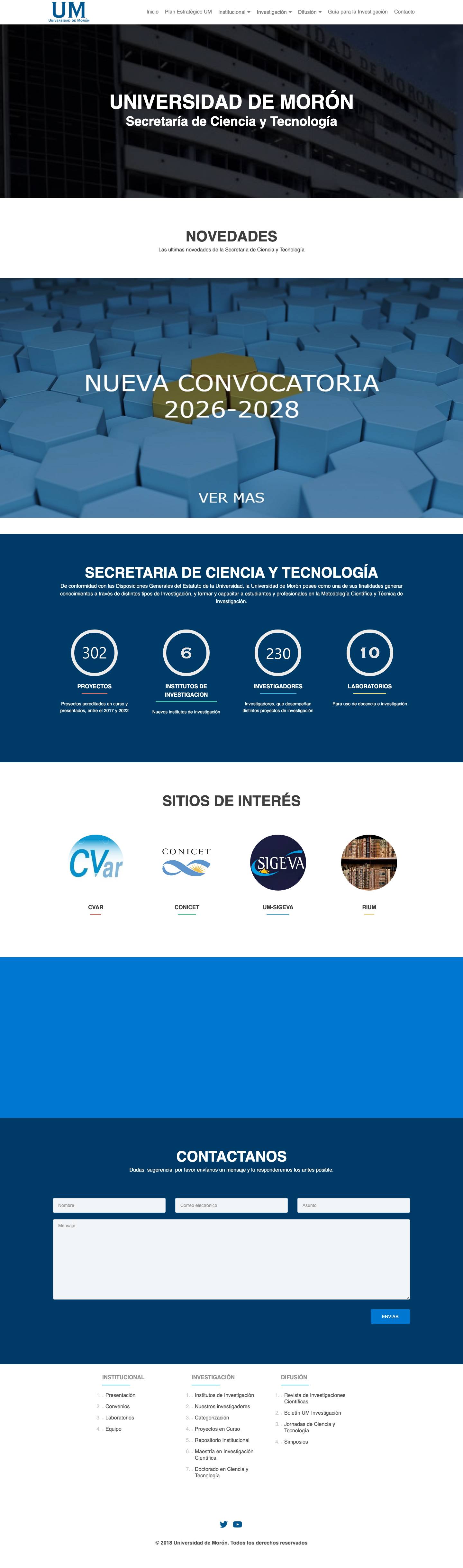 Secretaría de Ciencia y Tecnología – SeCyT - Full Screenshot