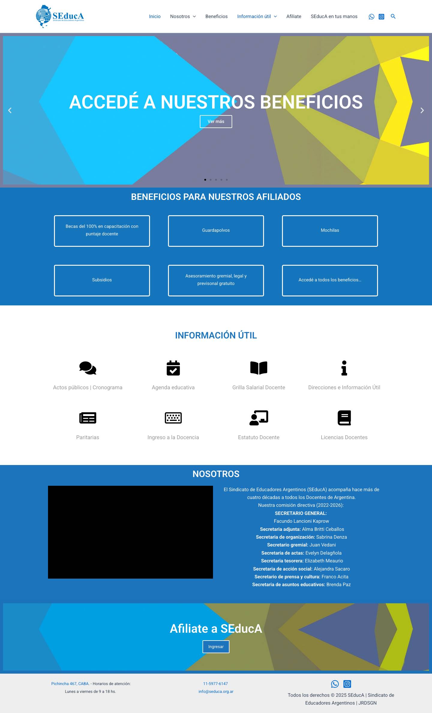 Paritarias docentes - Full Screenshot