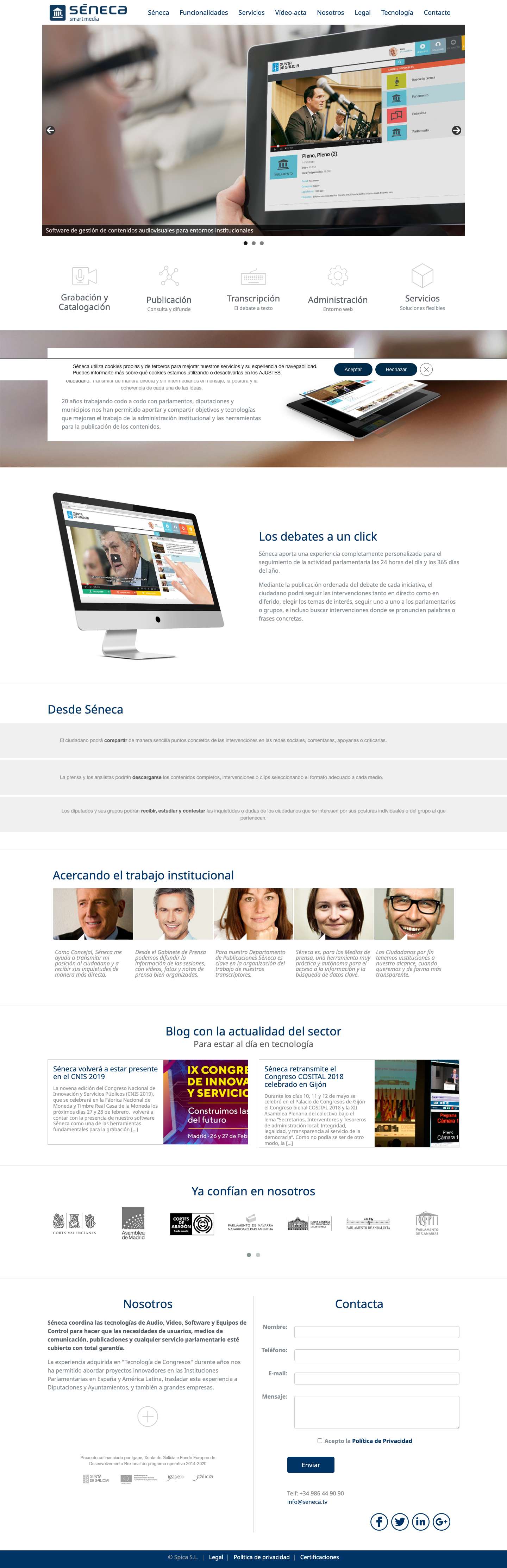 Inicio - Seneca - Full Screenshot