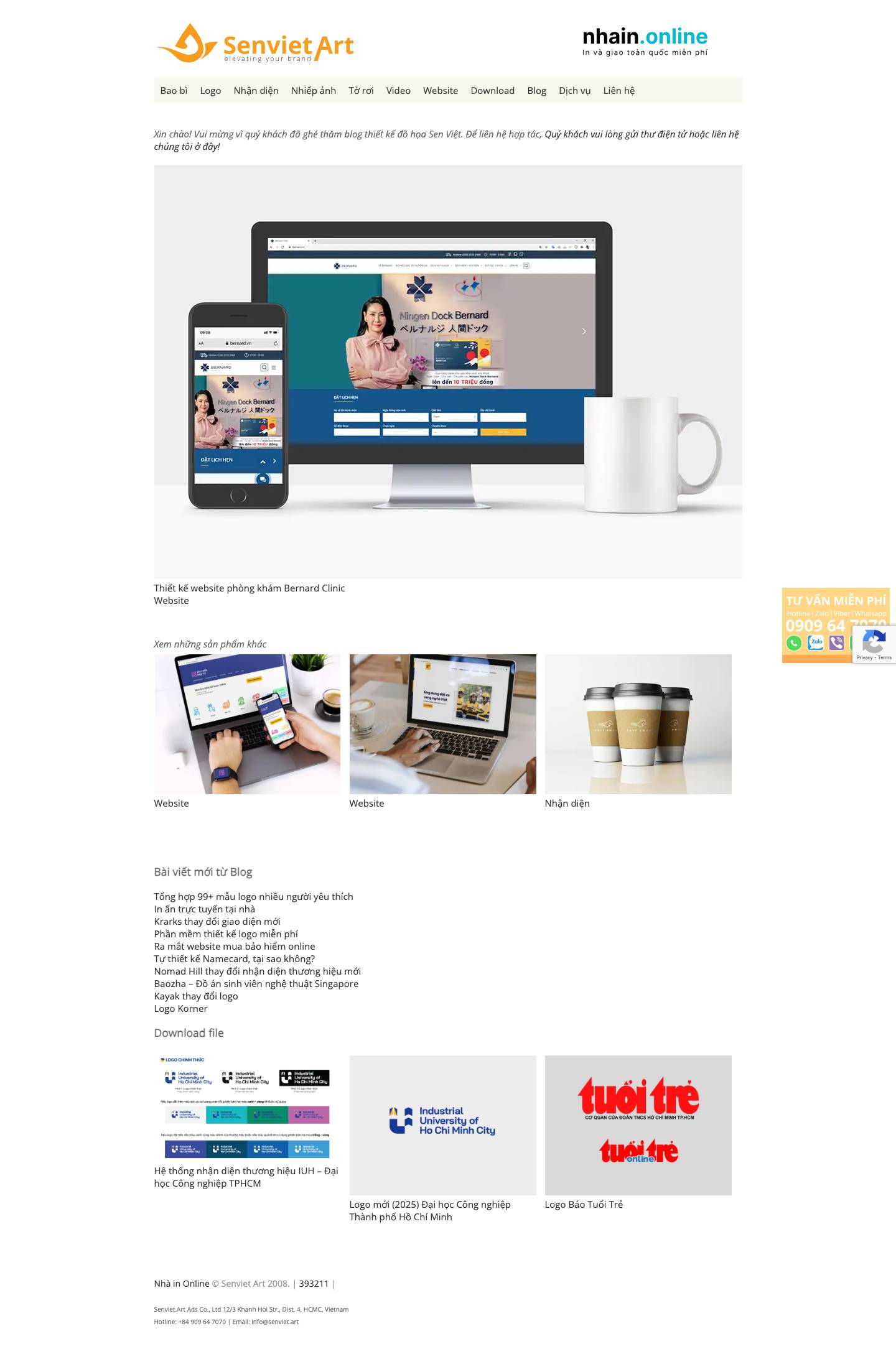 Công ty thiết kế logo & nhận diện thương hiệu Sen viet Art - Full Screenshot