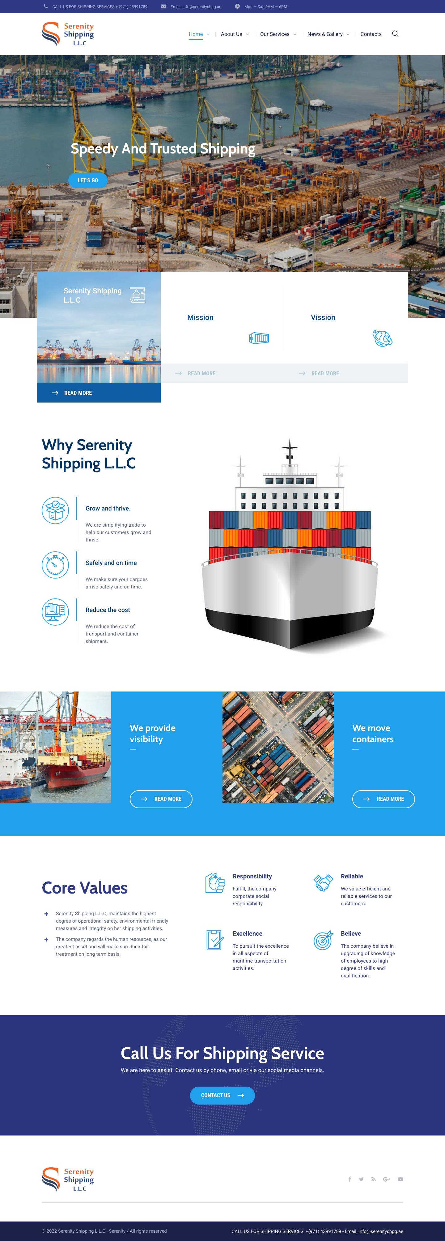 Serenity – Shipping L.L.C - Full Screenshot
