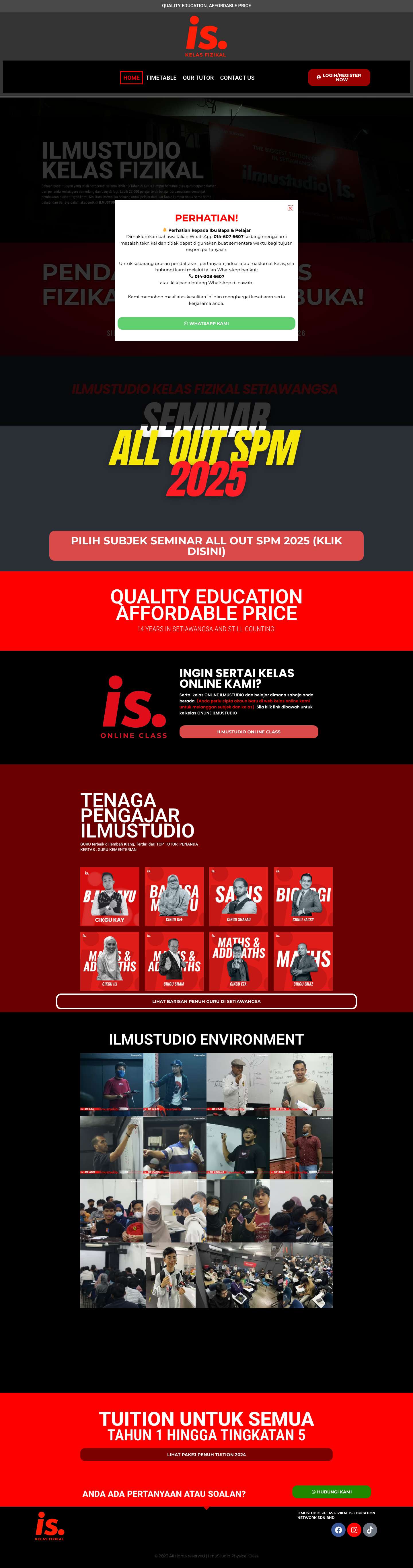 IlmuStudio STW – The Biggest Tuition Center in setiawangsa - Full Screenshot