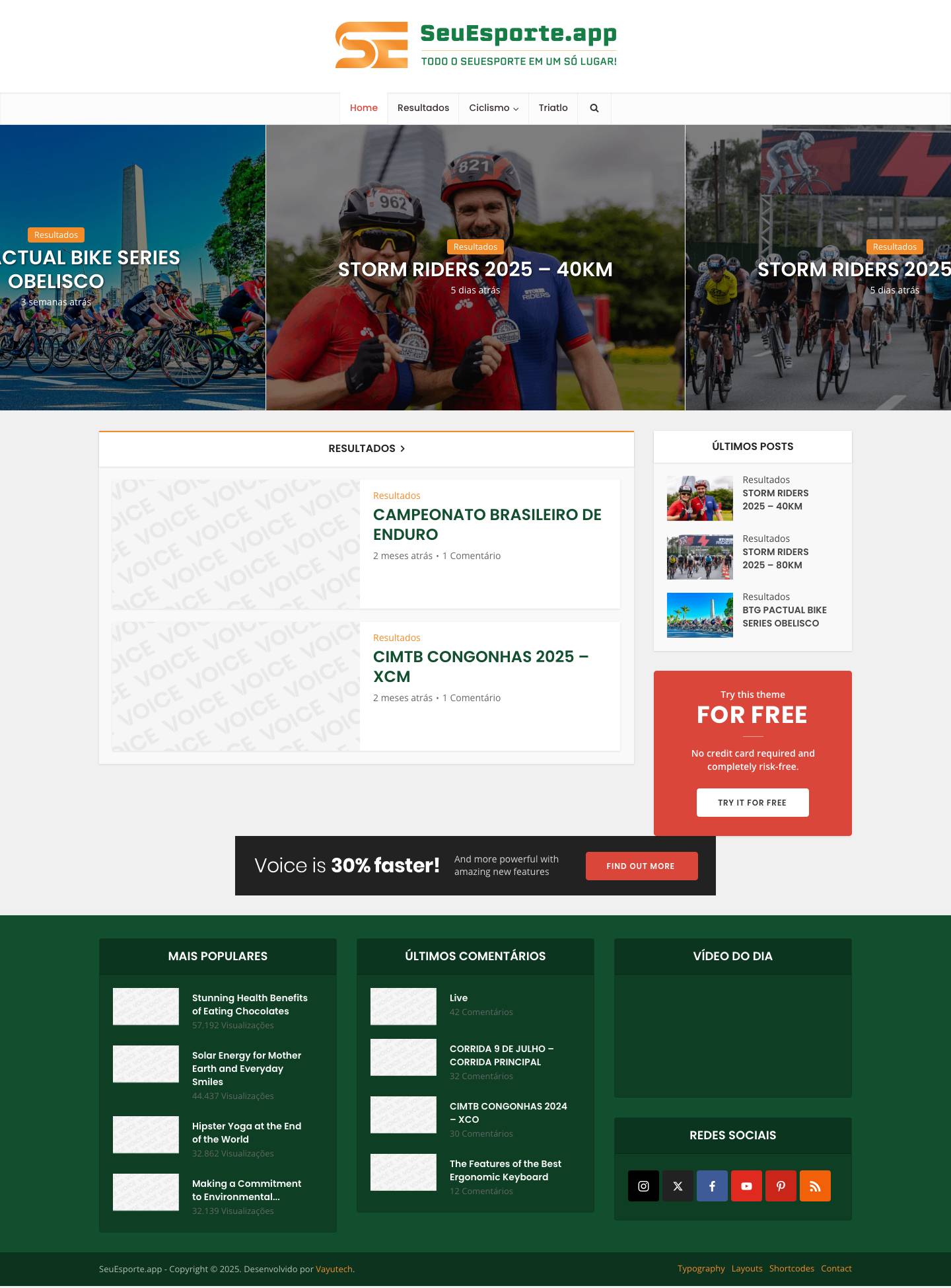 SeuEsporte.app – Todo do SeuEsporte em um só lugar! - Full Screenshot