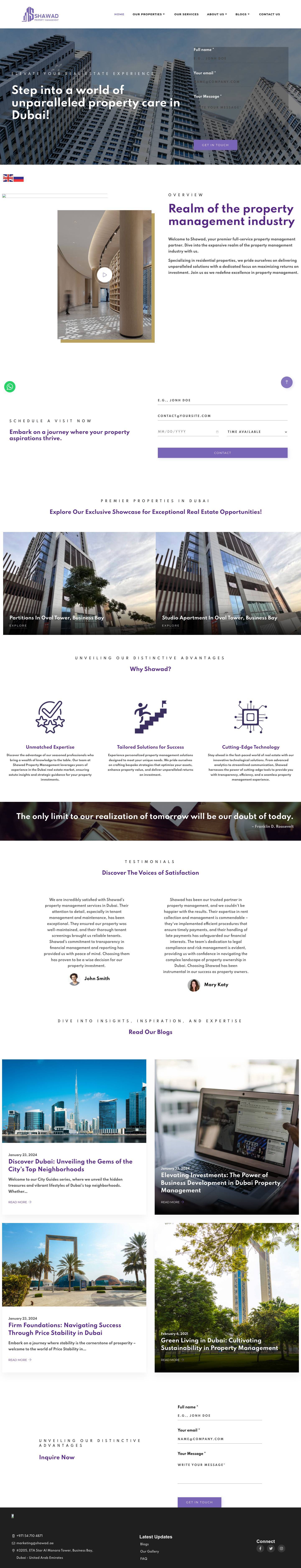 Shawad Property Management – Unlock Your Dubai Dream Space - Full Screenshot