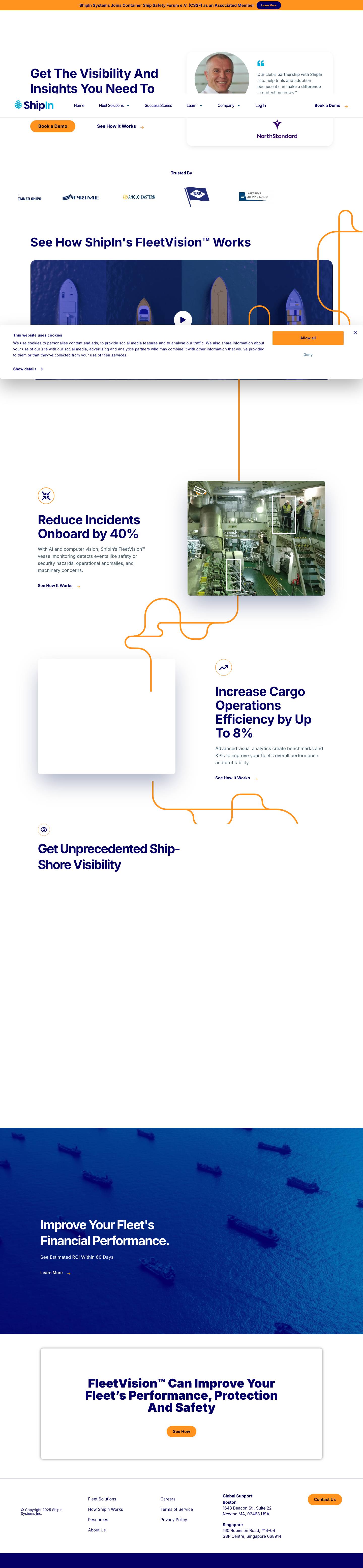 Fleet Vision AI for Vessel Monitoring, Ship Protection & Safety - ShipIn - Full Screenshot