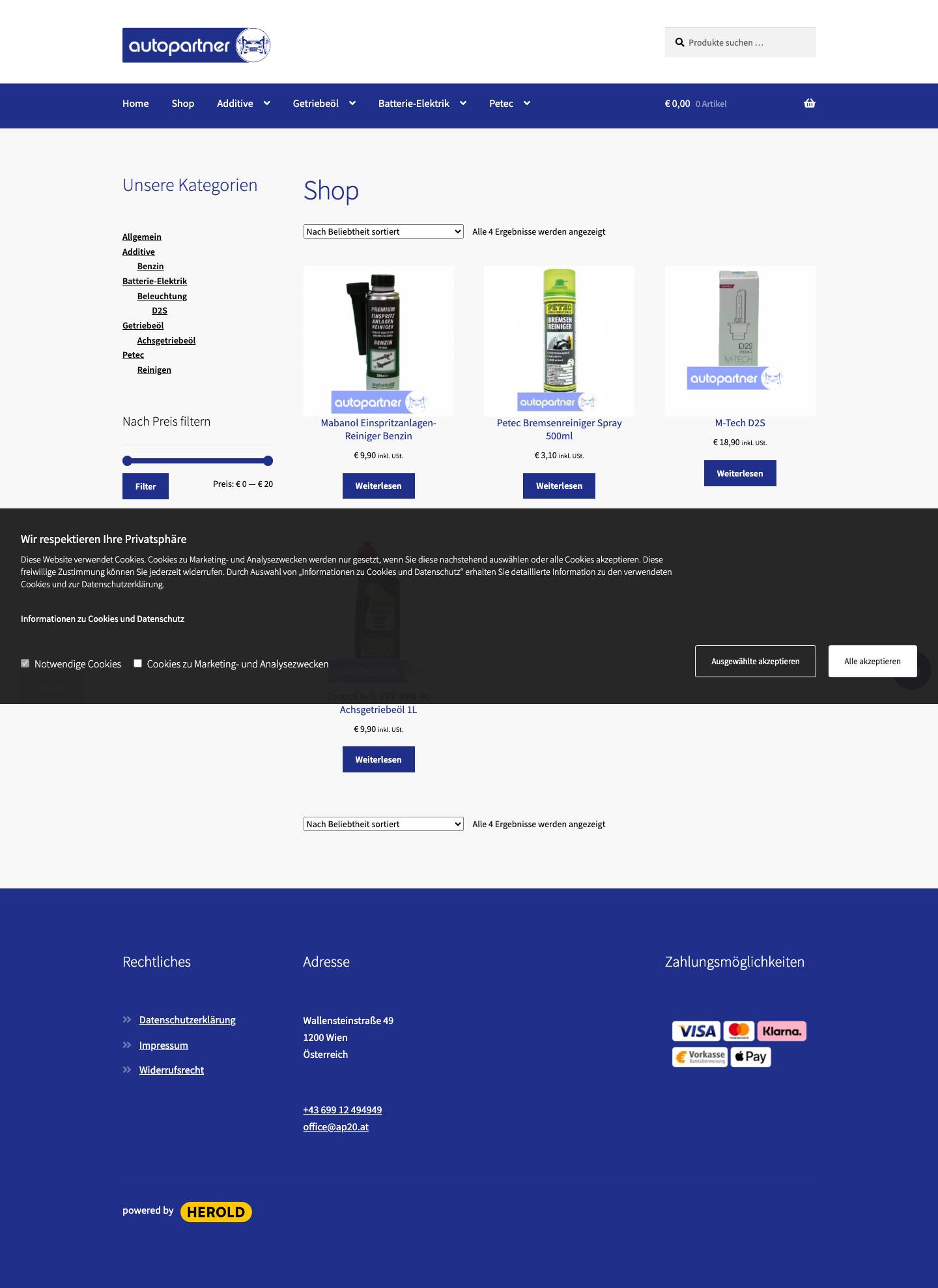 Shop - Autopartner Andreas Morri - Full Screenshot