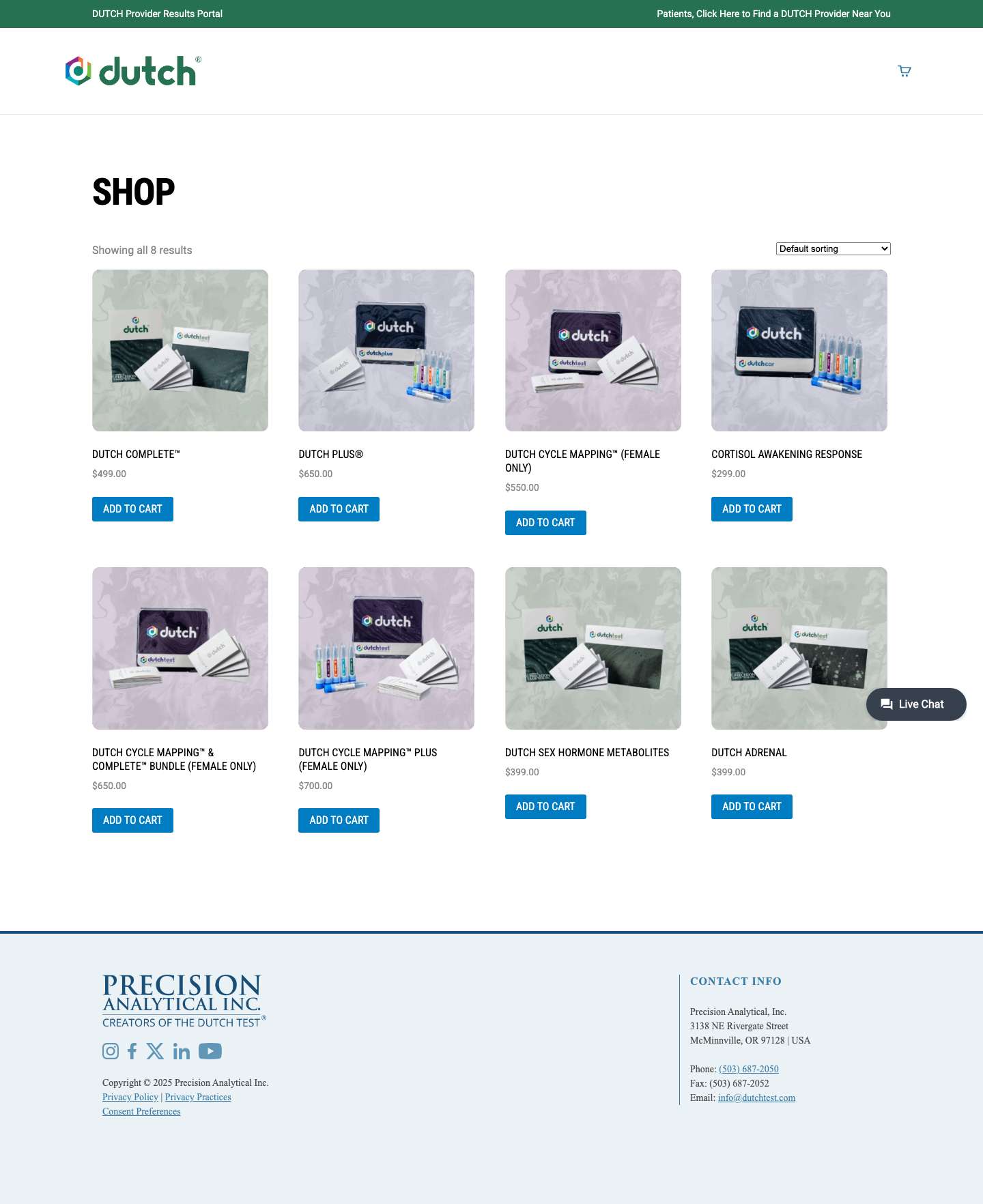 Shop - DUTCH Test - Full Screenshot