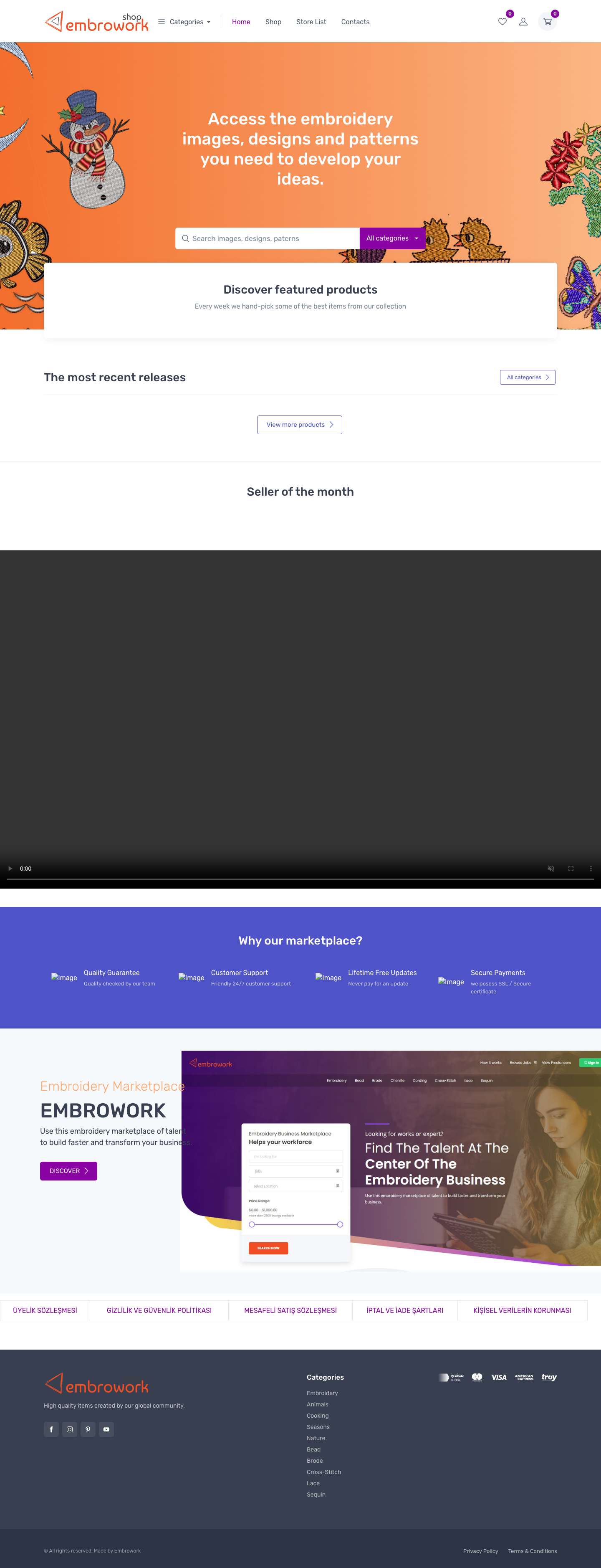 EMBROWORK SHOP | EMBROIDERY STOCK - Full Screenshot