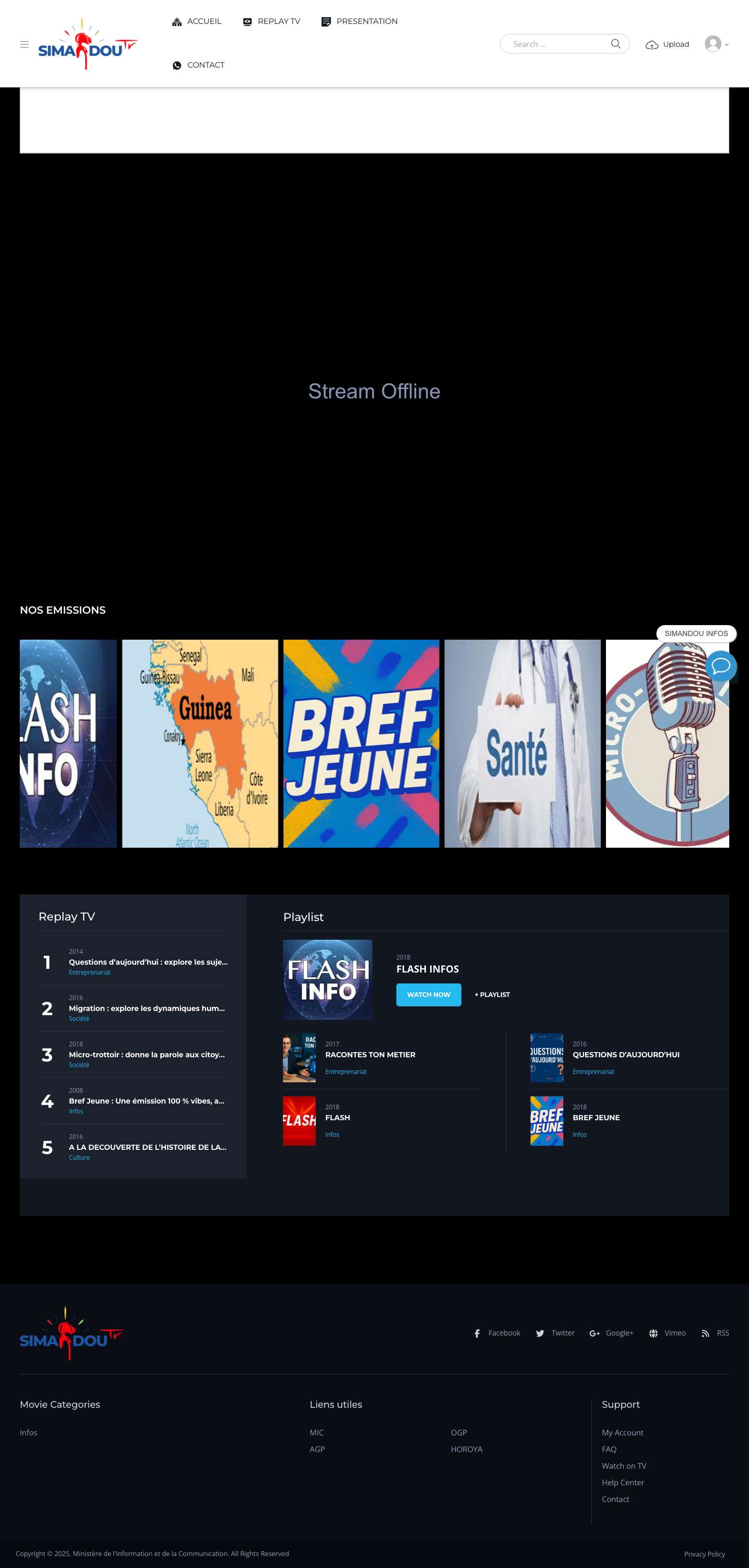 Bienvenue sur - SIMANDOU TV - Bienvenue sur - SIMANDOU TV - Full Screenshot