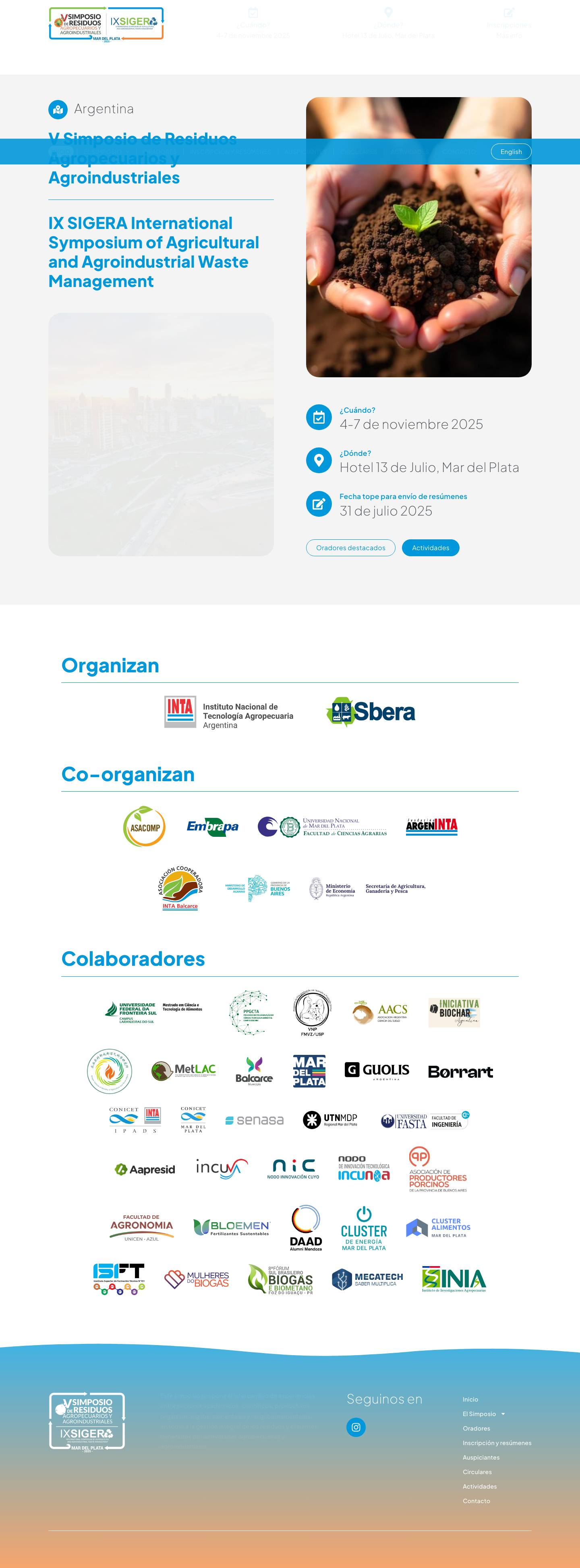 Simposio de Residuos Agropecuarios e Industriales - Full Screenshot