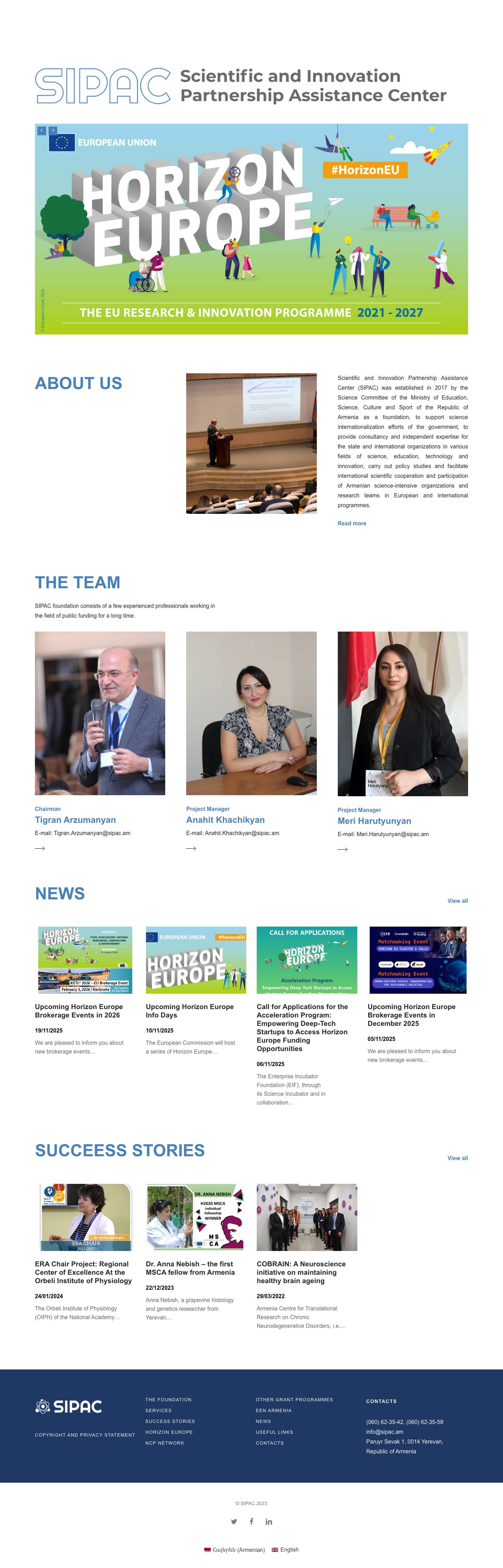 SIPAC | Scientific and Innovation Partnership – Scientific and Innovation Partnership Assistance Center, SIPAC in short, opened in August, 2021, is the successor of the - Full Screenshot