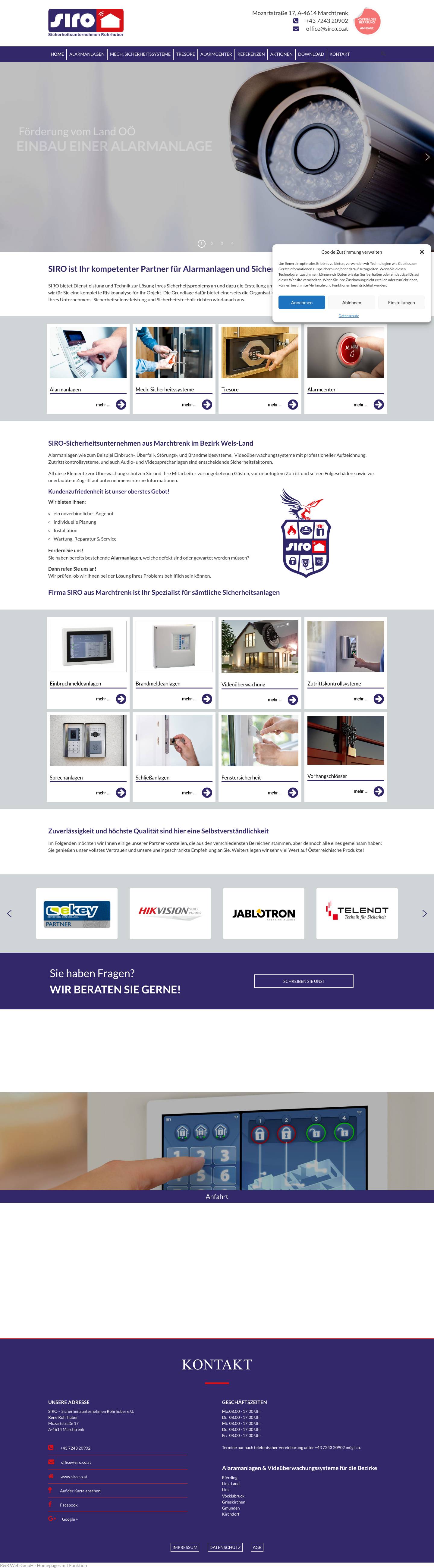 SIRO -Sicherheitsunternehmen Rohrhuber in Oberösterreich - Full Screenshot