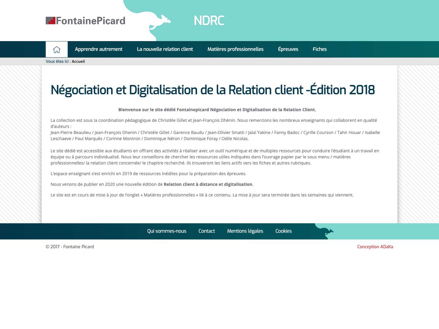 Négociation et Digitalisation de la Relation client -Édition 2018 - NDRC - Full Screenshot