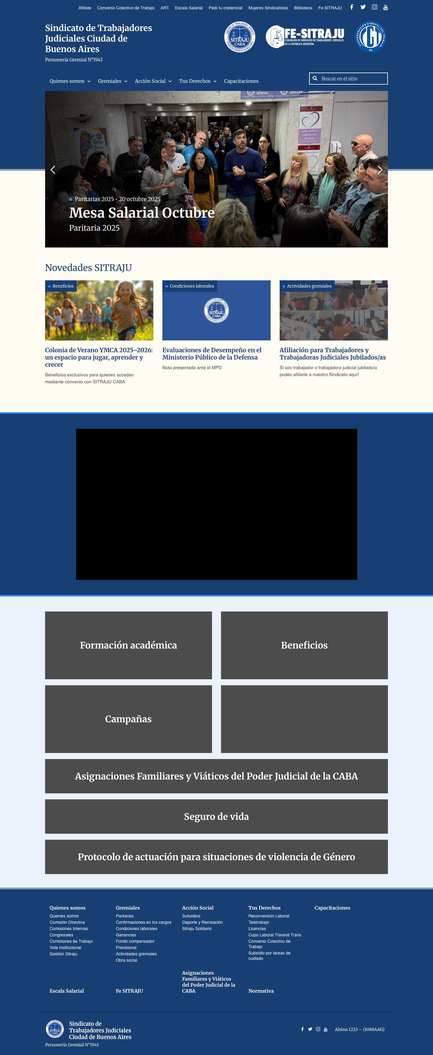 Inicio - Sindicato de Trabajadores Judiciales Ciudad de Buenos AiresWhatsApp - Full Screenshot