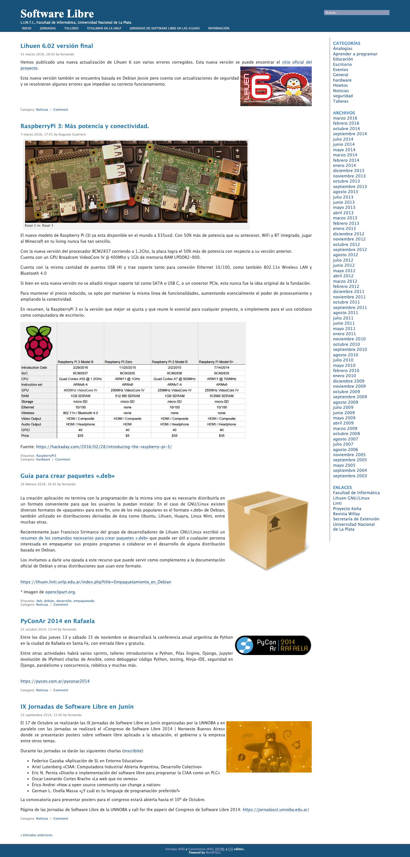 Software Libre - Full Screenshot