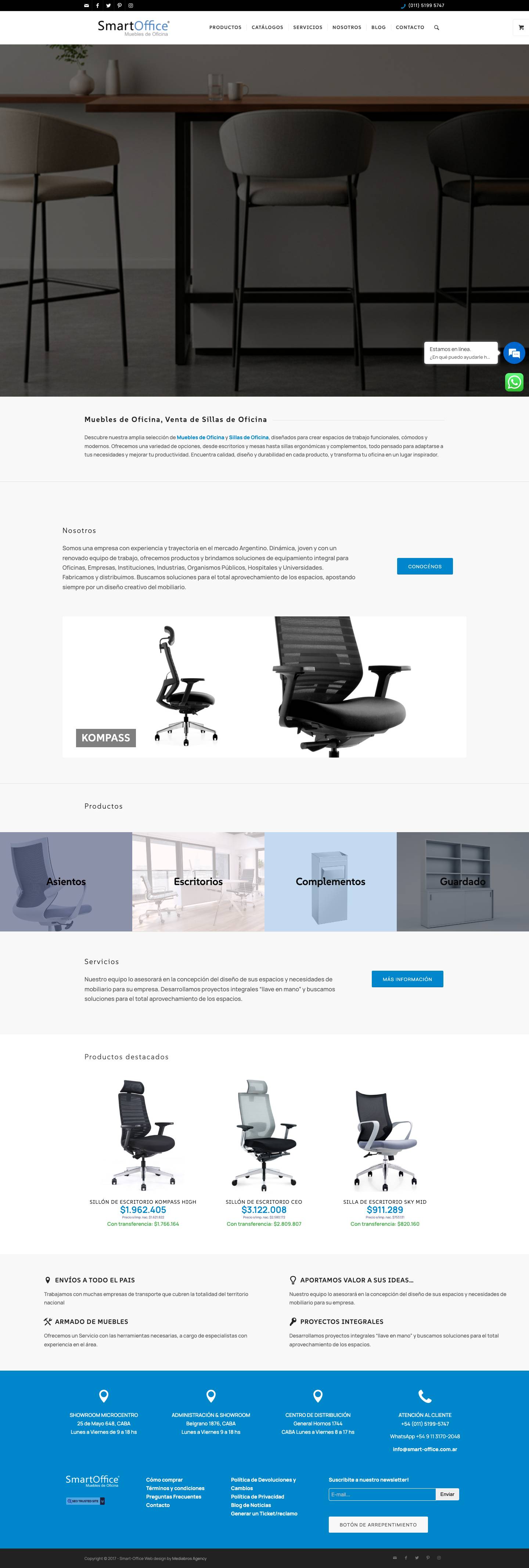 Muebles de Oficina, Venta de Sillas de Oficina - Smart Office - Full Screenshot