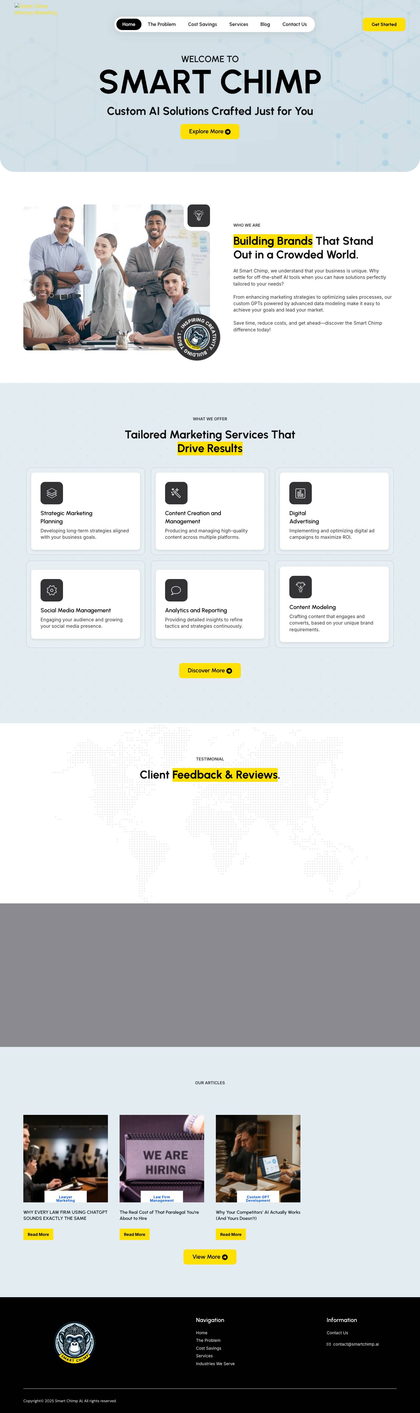 Smart Chimp: Revolutionize Your Marketing & Sales with Custom AI - Full Screenshot