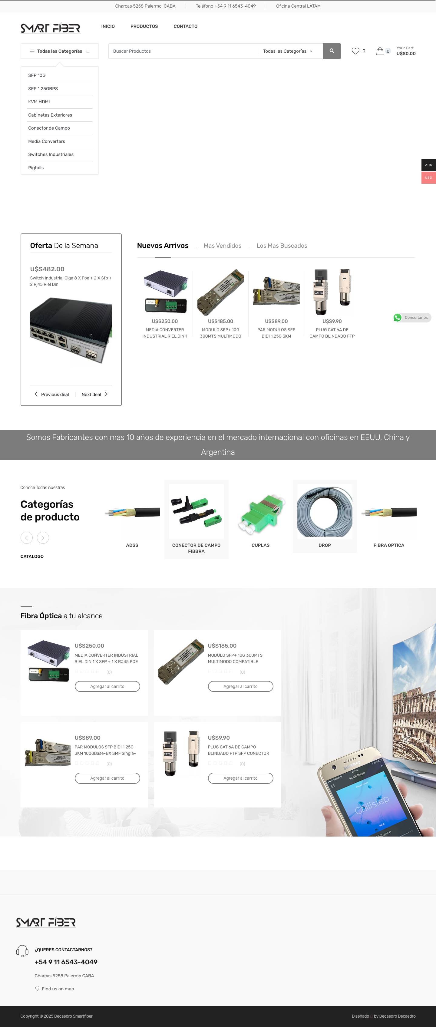 SmartFiber – Productos a medida de tu instalacion - Full Screenshot