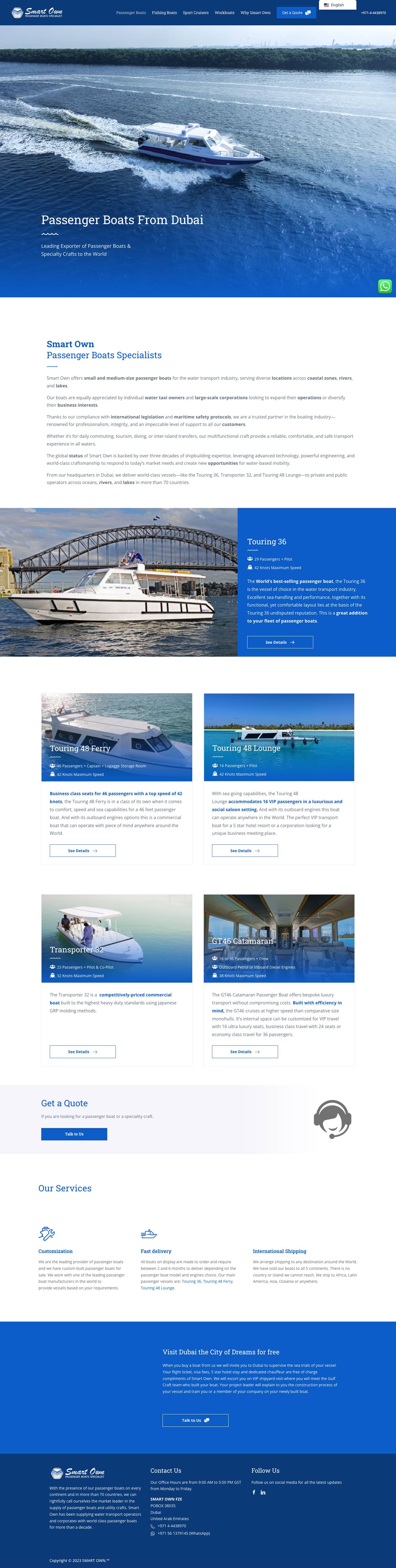 Passenger Boats for Sale - Water Taxi & Transport Vessels - Full Screenshot