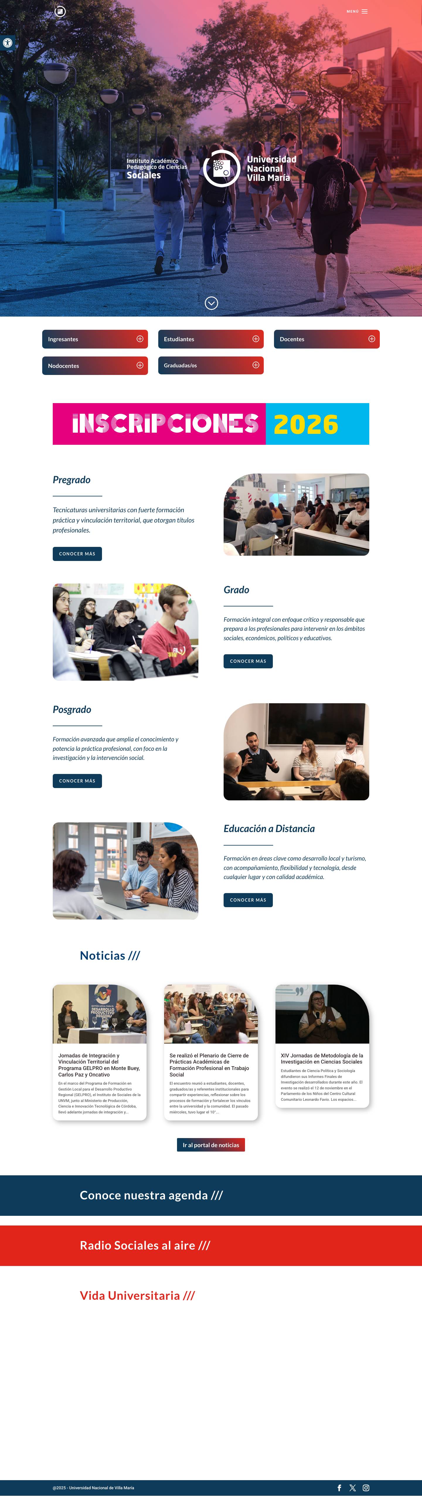 I.A.P.C. Sociales | Sitio Web InstitucionalAccesibilidadEscala de grisesAlto contrasteContraste negativoSubrayar enlacesFuente legibleRestablecer - Full Screenshot