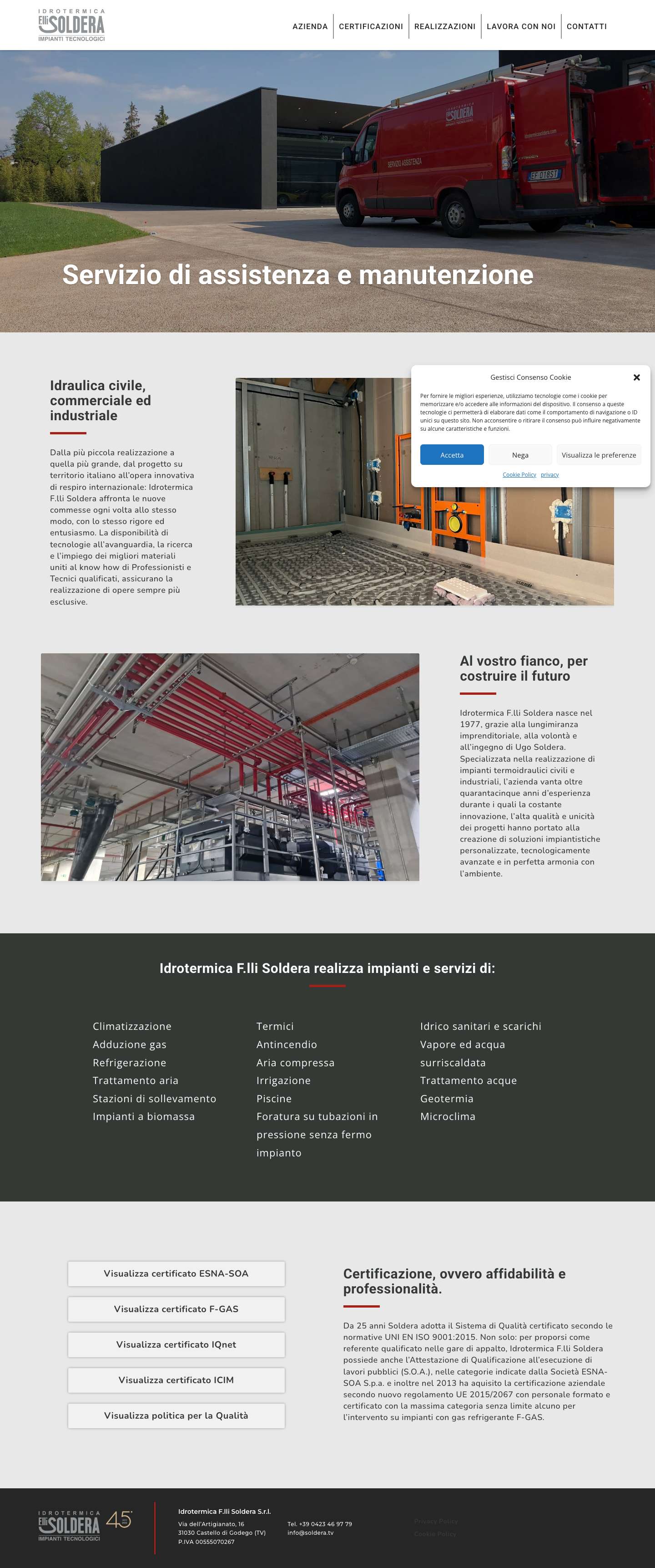 Idrotermica F.lli Soldera - Full Screenshot