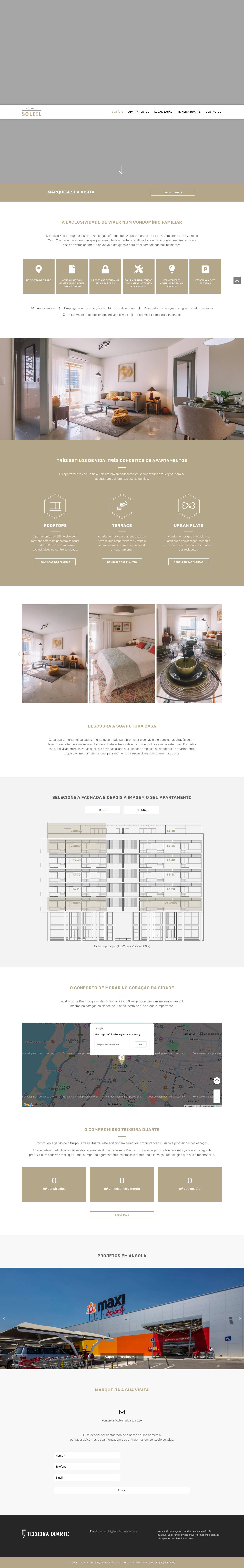 Edifício Soleil - O conforto no coração de Luanda - Full Screenshot