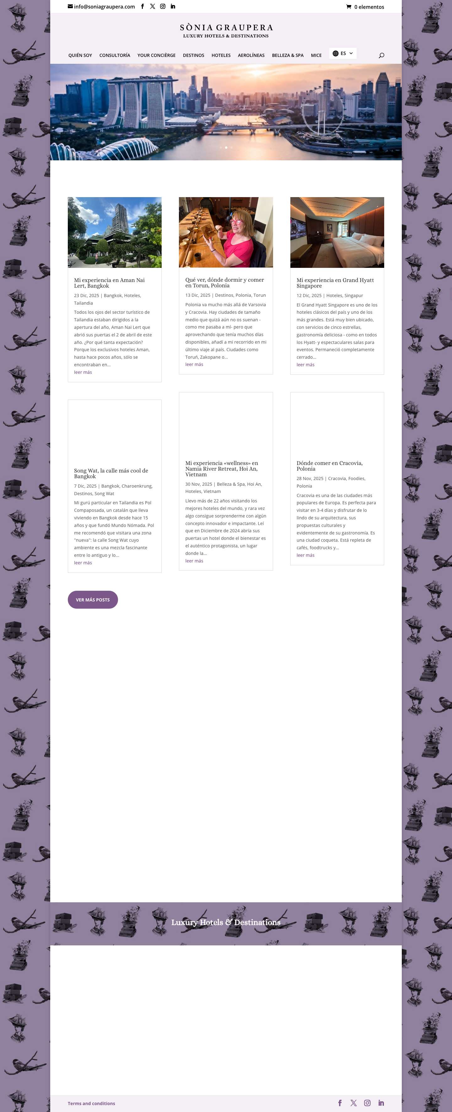 Sònia Graupera | Luxury Hotels & Destinations - Full Screenshot