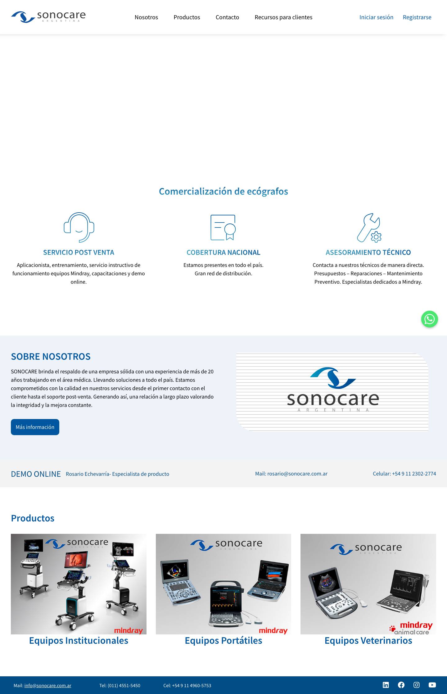 Sonocare Ecógrafos- Argentina – Argentina - Full Screenshot
