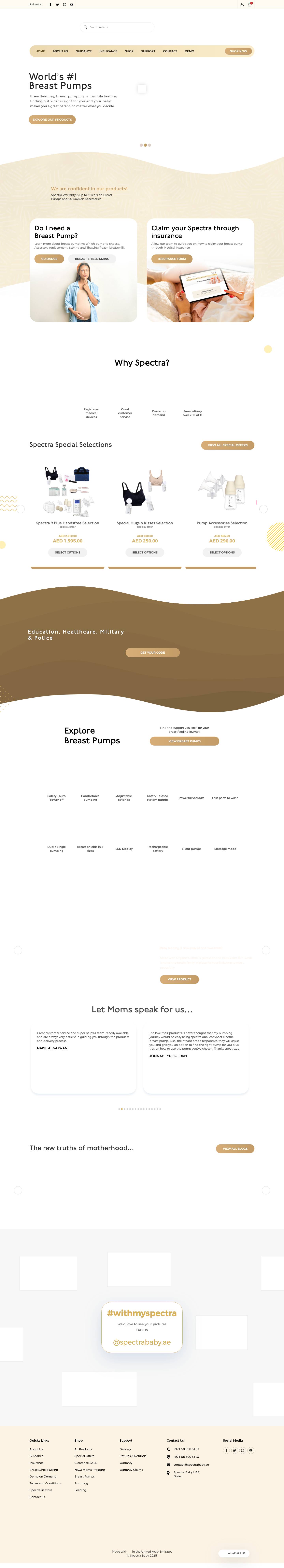 The Best Breast Pumps - Spectra Baby UAE - Full Screenshot