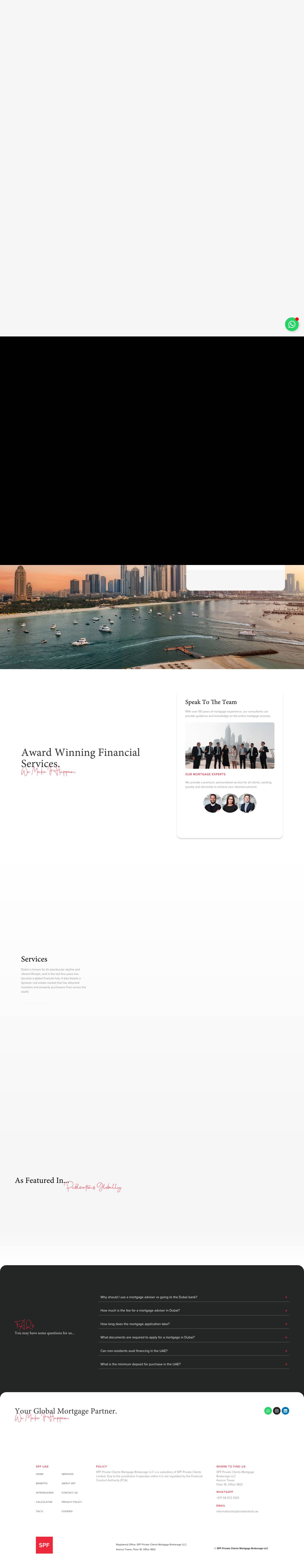 SPF Private Clients UAE | Your Global Mortgage Partner - Full Screenshot