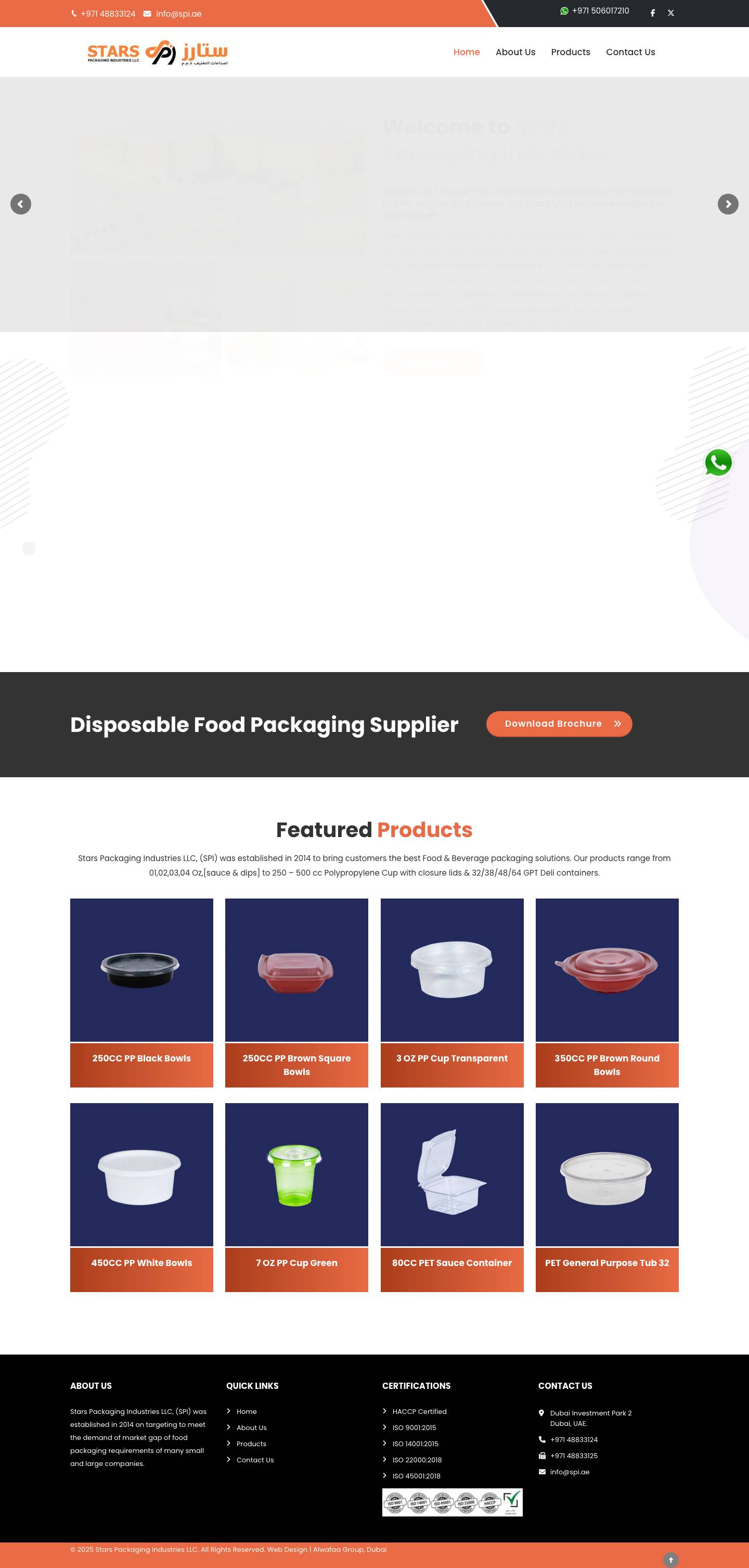 Stars Packaging Industries LLC - Full Screenshot