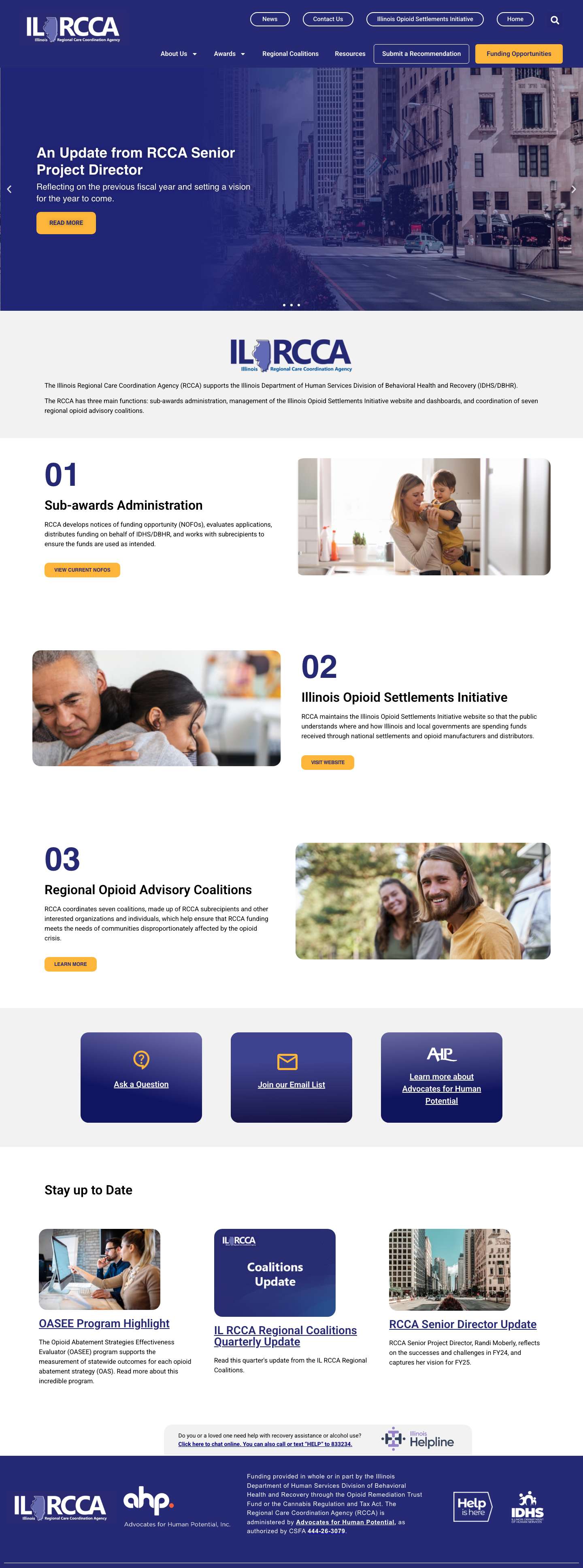 Illinois Regional Care Coordination Agency - Full Screenshot